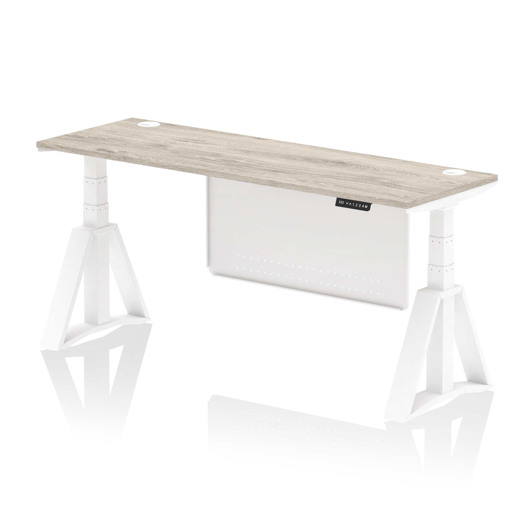 Grey Oak / White Frame