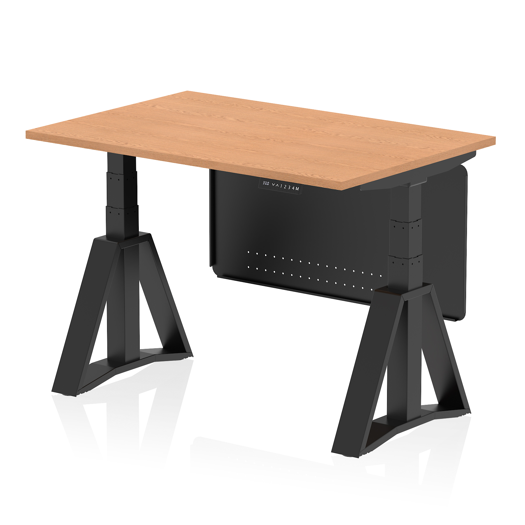 Oak / Black Frame