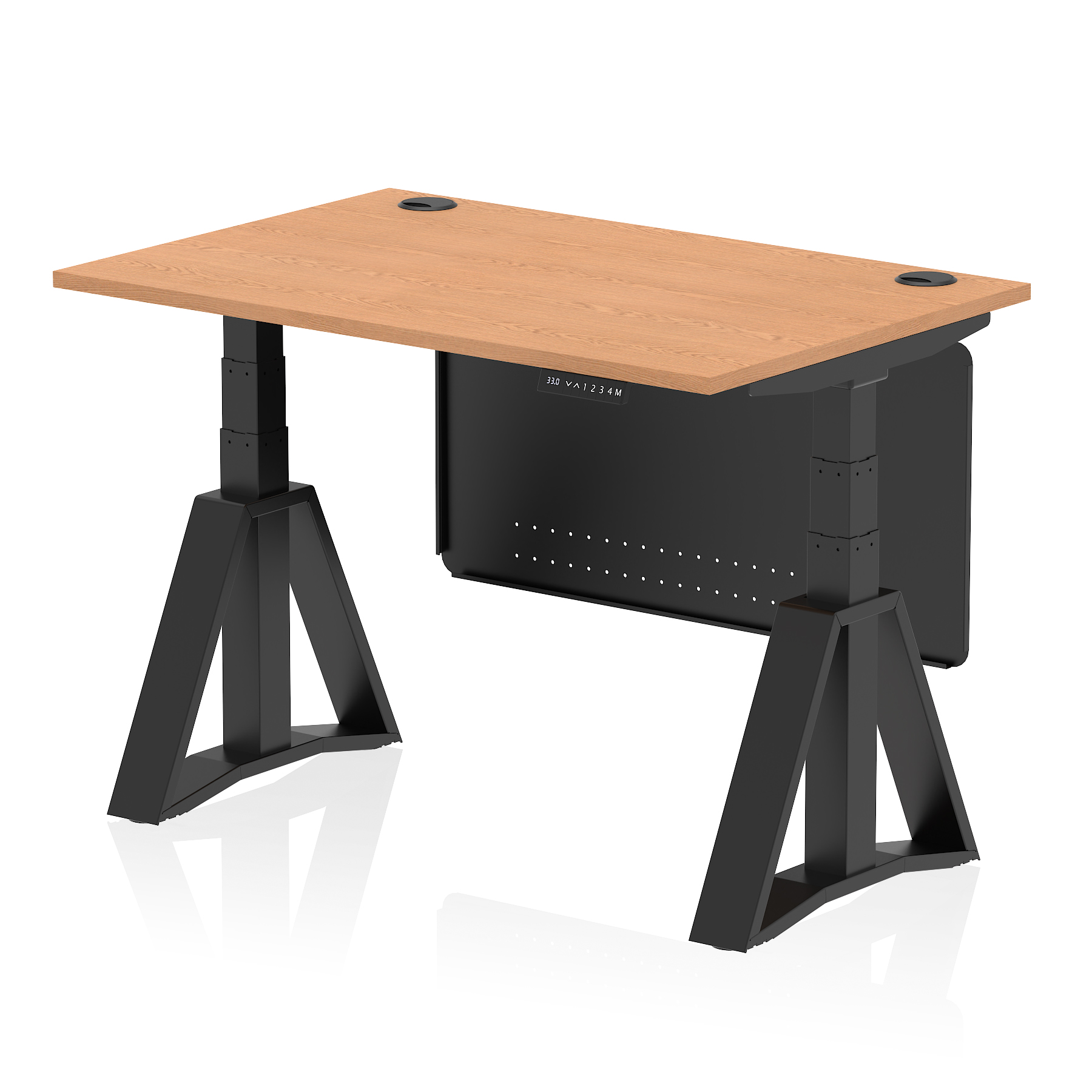 Oak / Black Frame