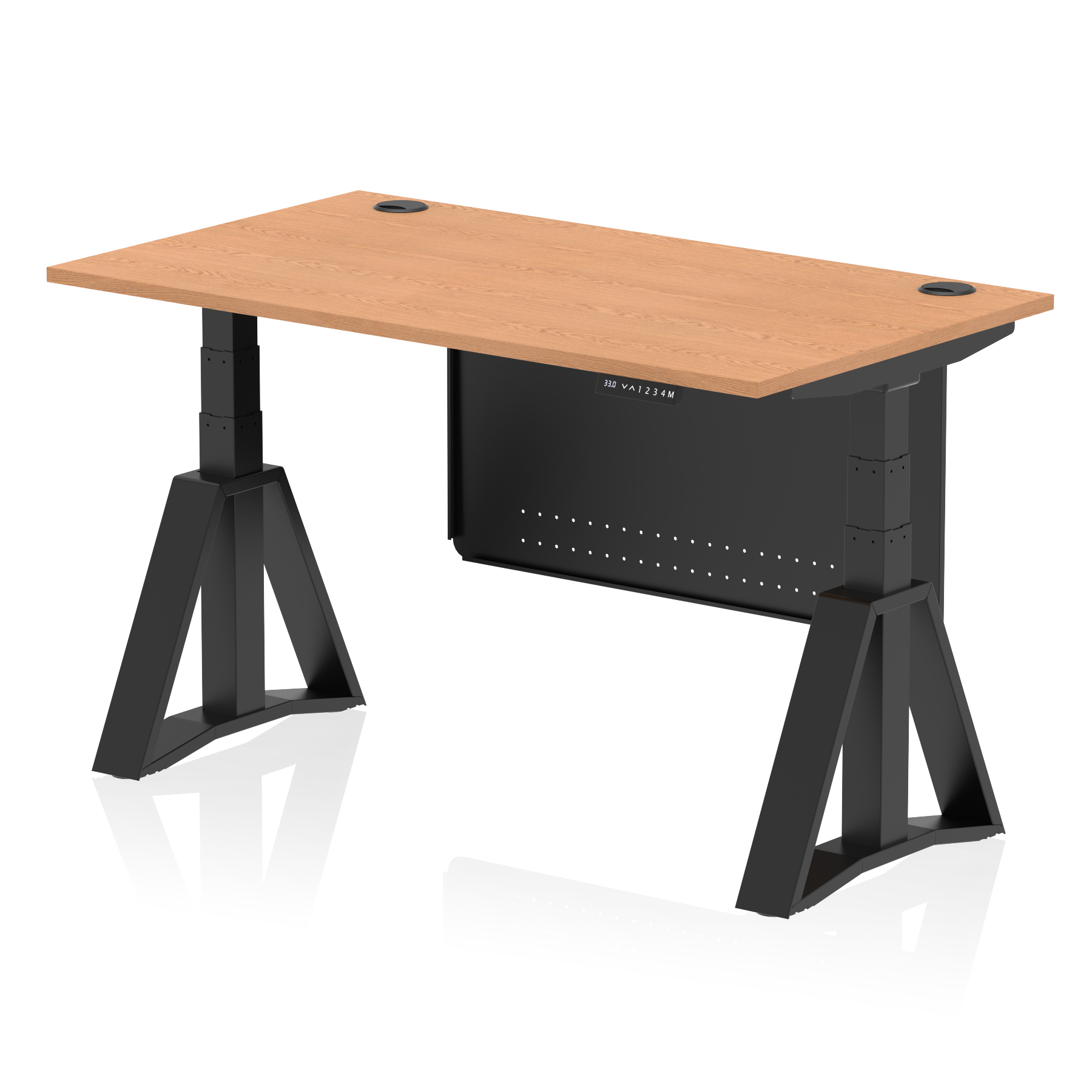 Oak / Black Frame