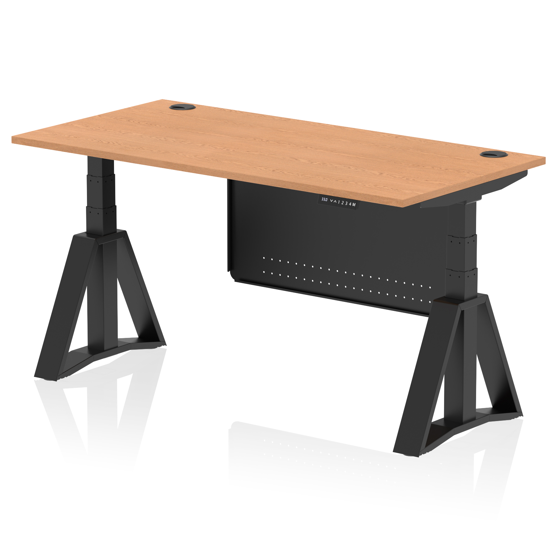 Oak / Black Frame