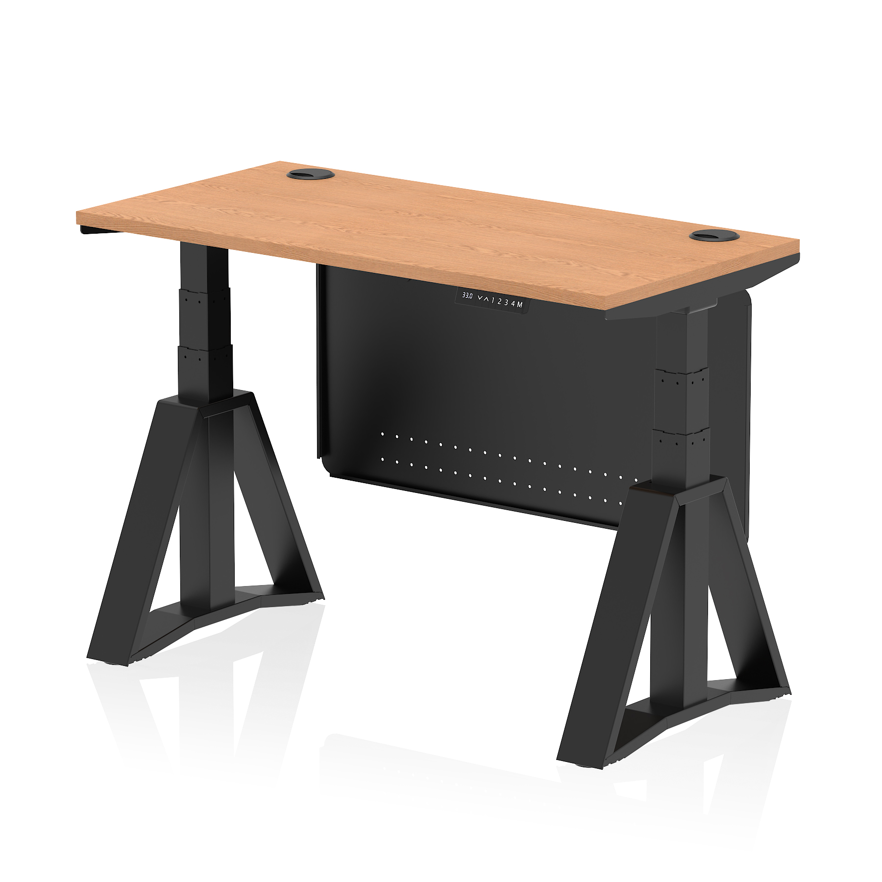 Oak / Black Frame