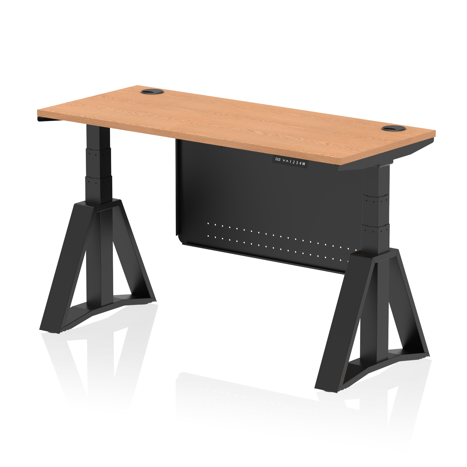 Oak / Black Frame