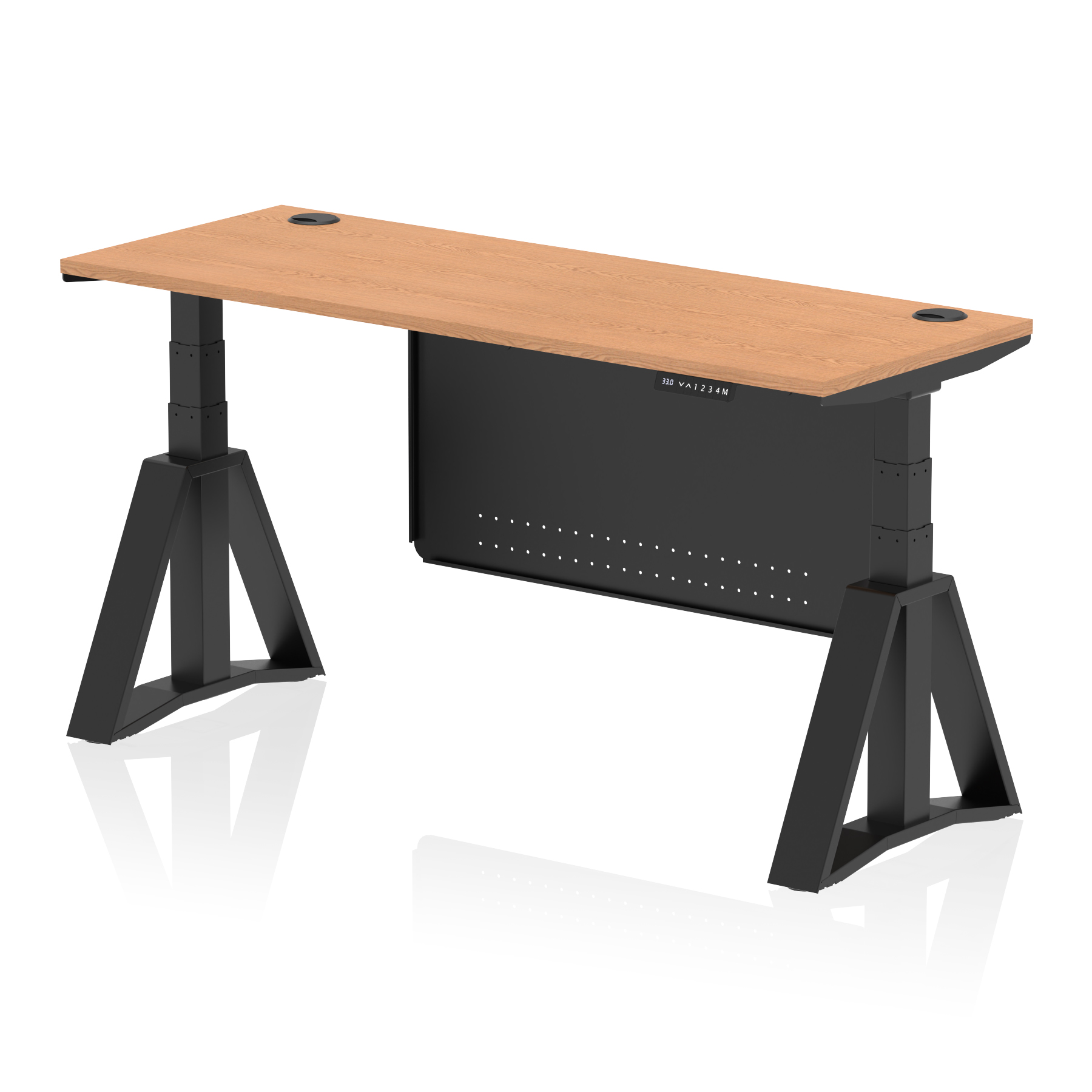 Oak / Black Frame