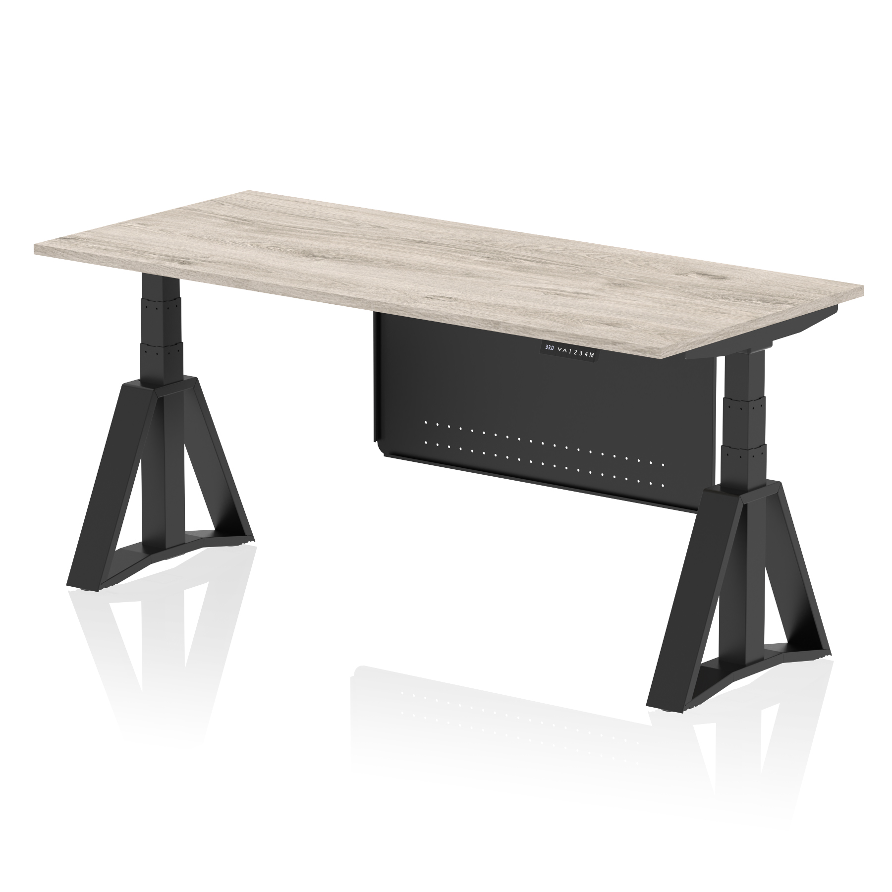 Grey Oak / Black Frame