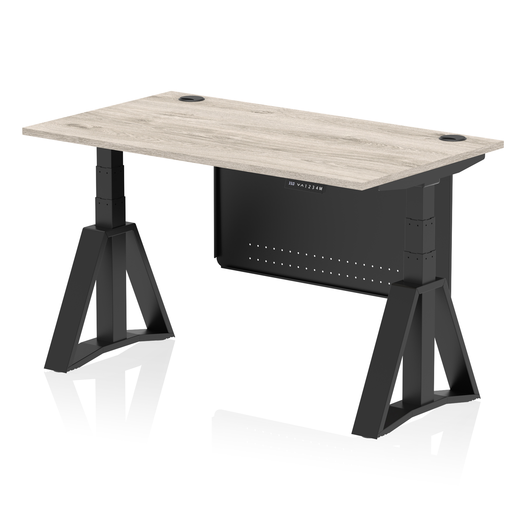 Grey Oak / Black Frame