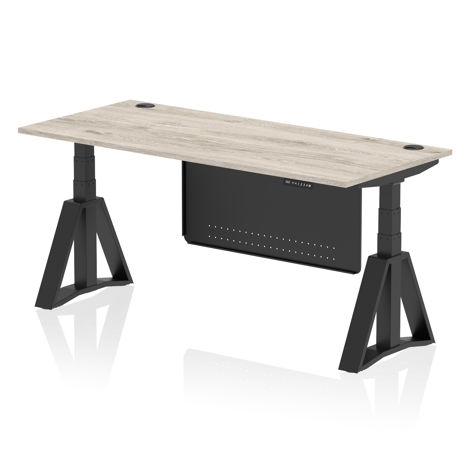 Grey Oak / Black Frame
