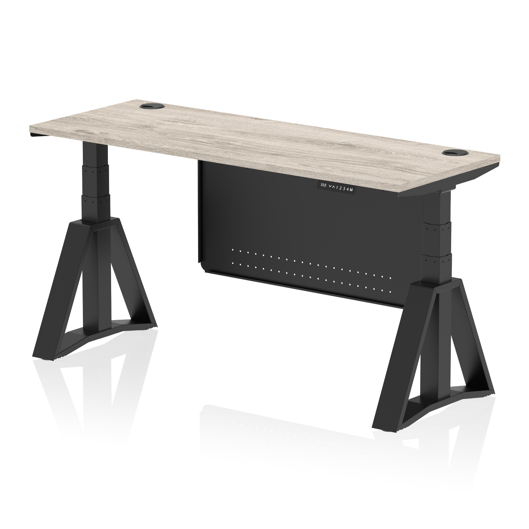 Grey Oak / Black Frame