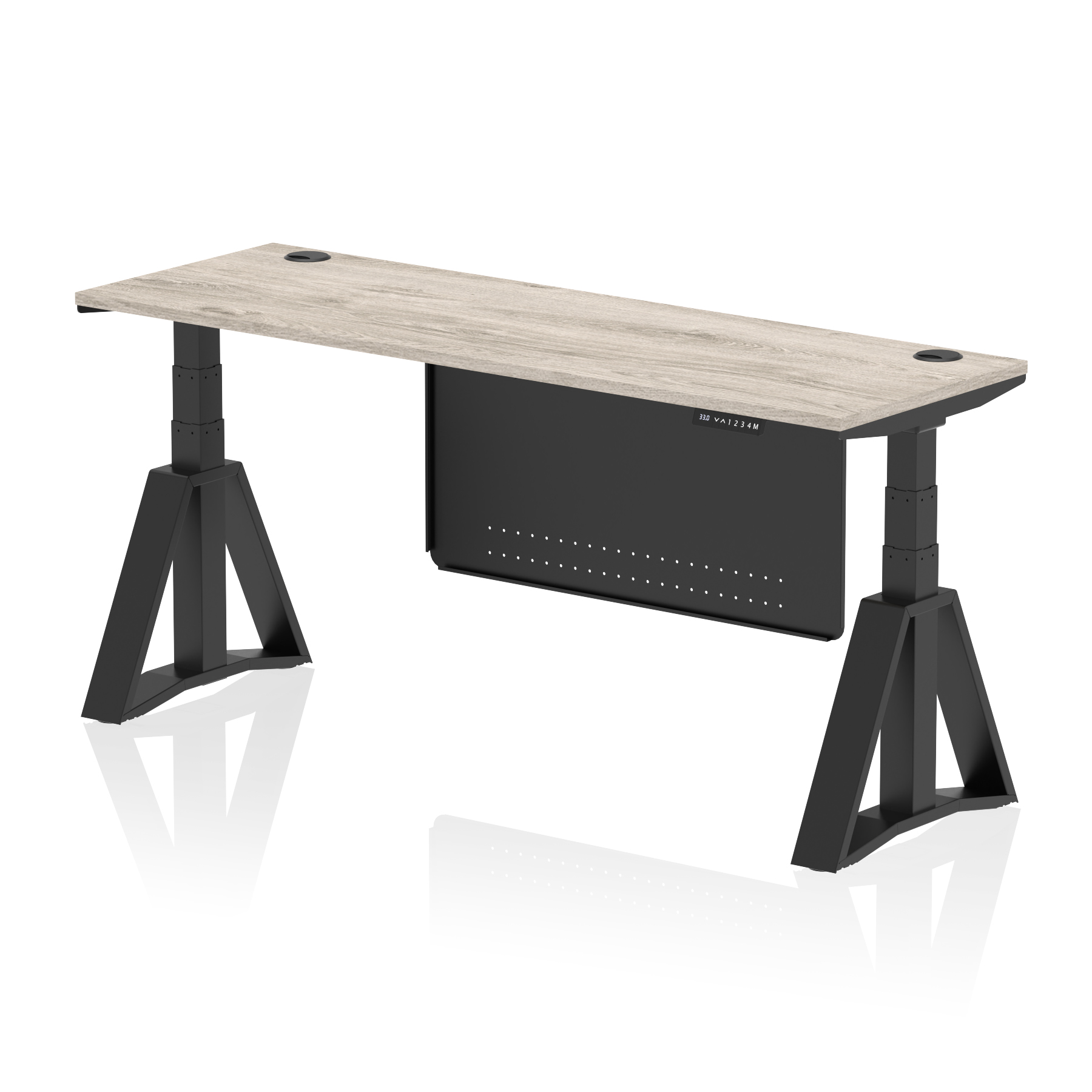 Grey Oak / Black Frame