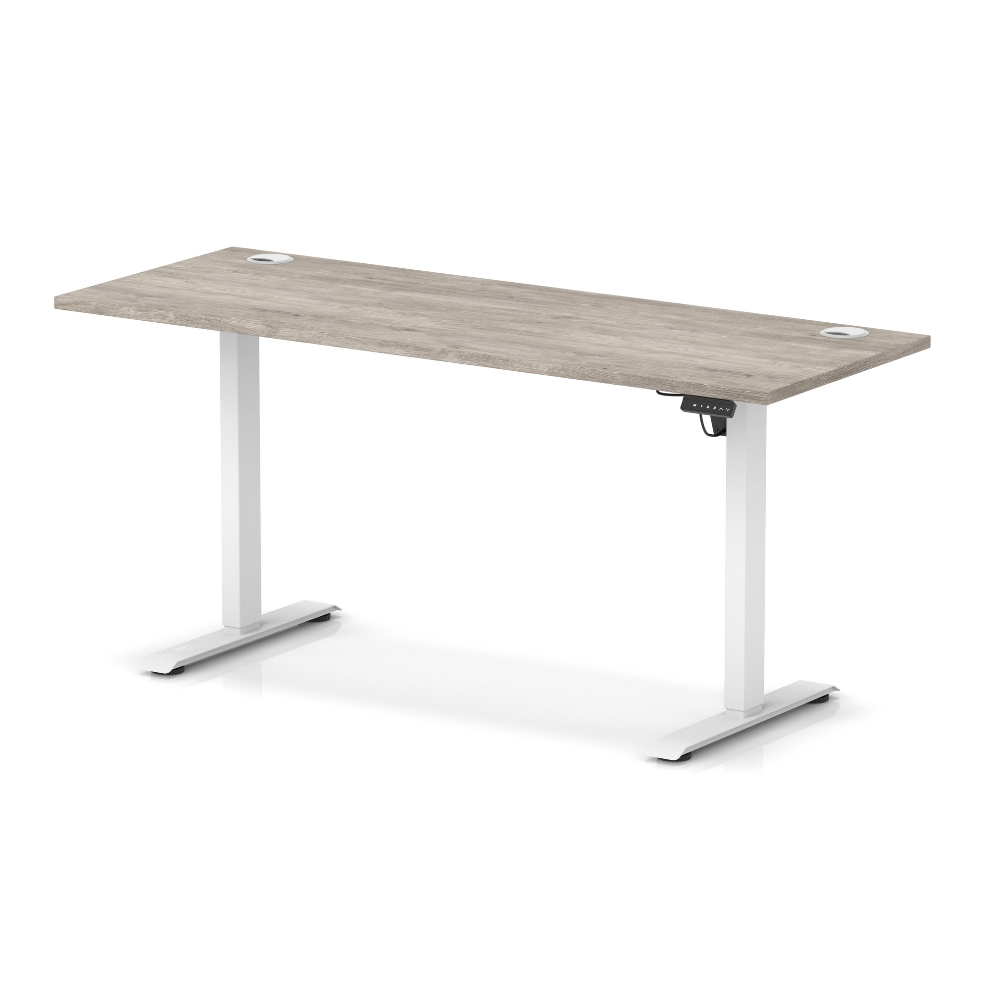 Grey Oak / White Frame