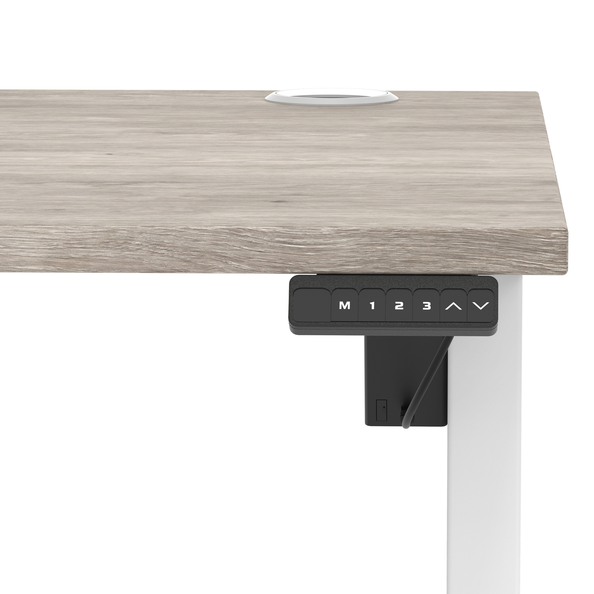 Grey Oak / White Frame