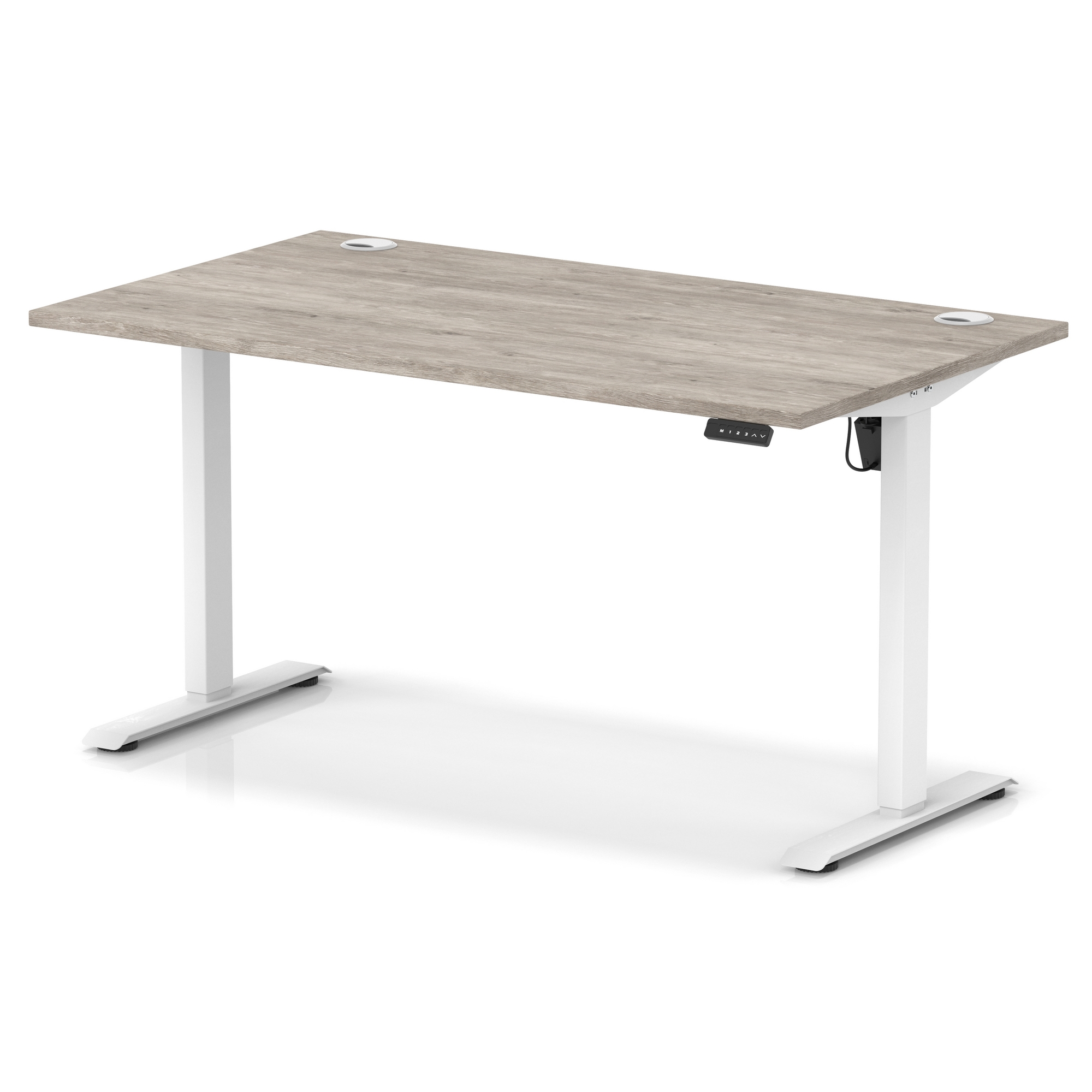 Grey Oak / White Frame