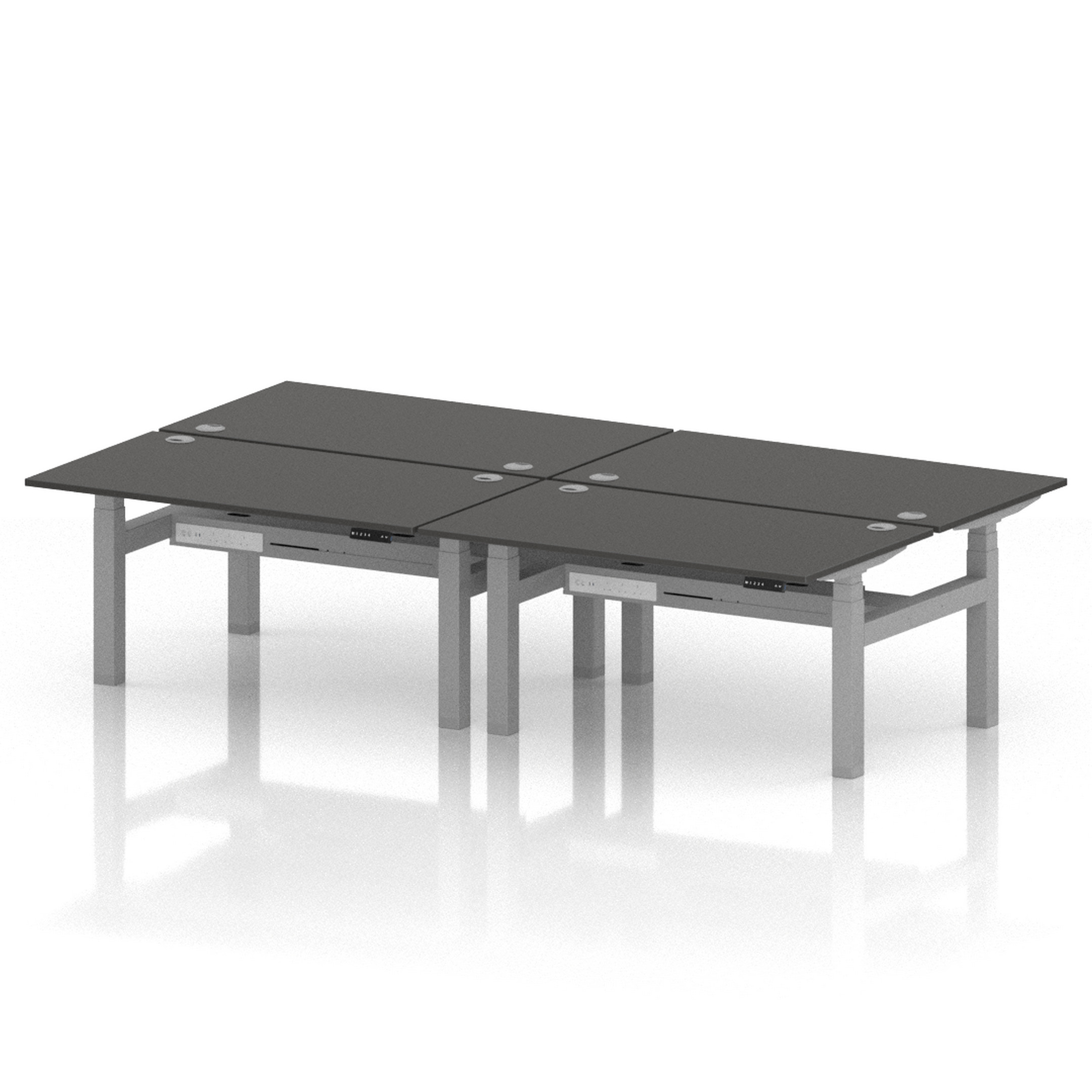 Air Back-to-Back Height Adjustable Bench Desk - 4 Person