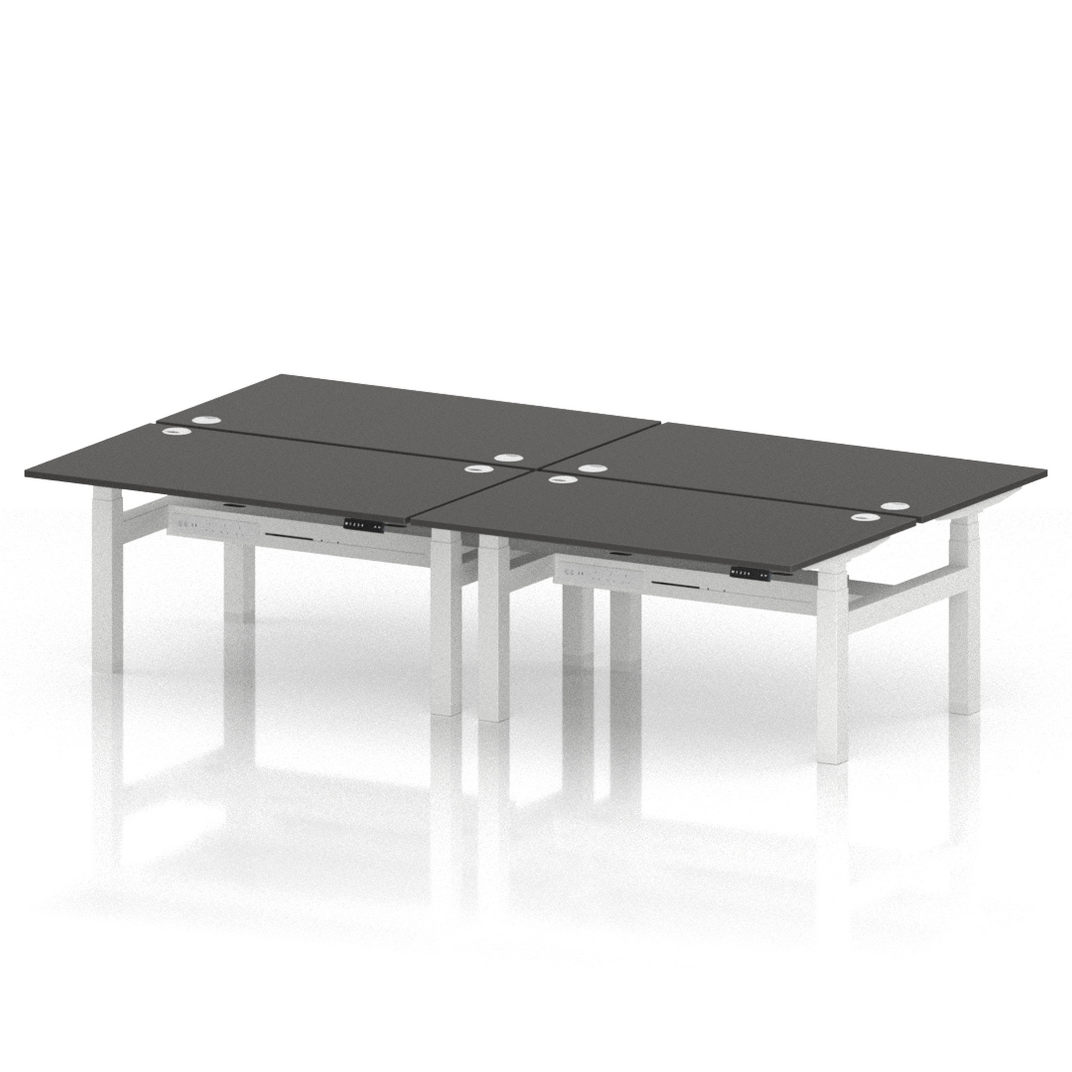 Air Back-to-Back Height Adjustable Bench Desk - 4 Person