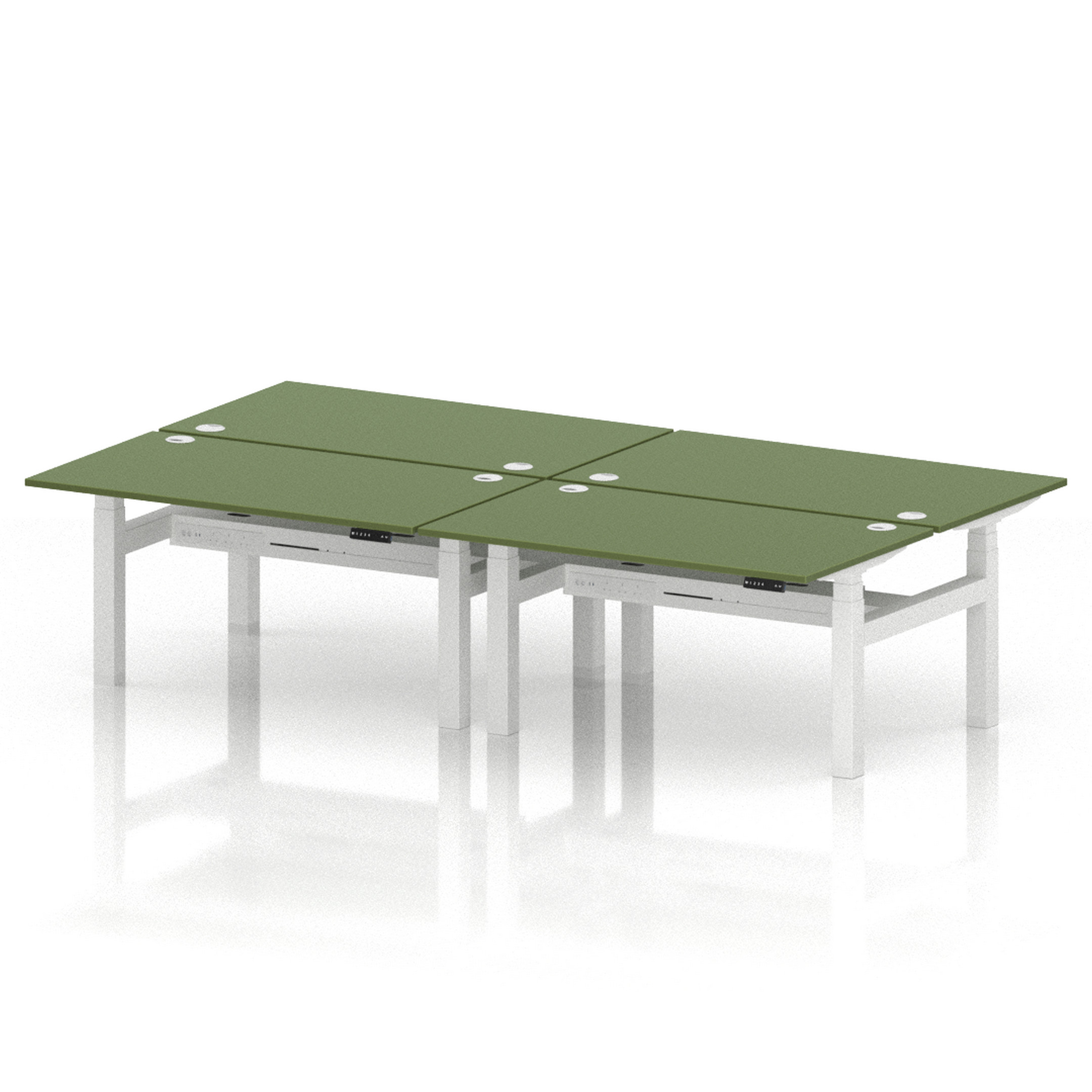 Air Back-to-Back Height Adjustable Bench Desk - 4 Person