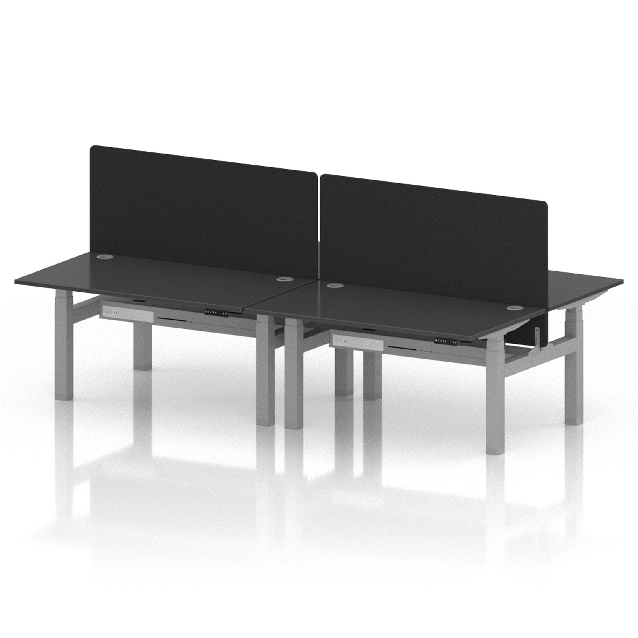 Air Back-to-Back Height Adjustable Bench Desk - 4 Person