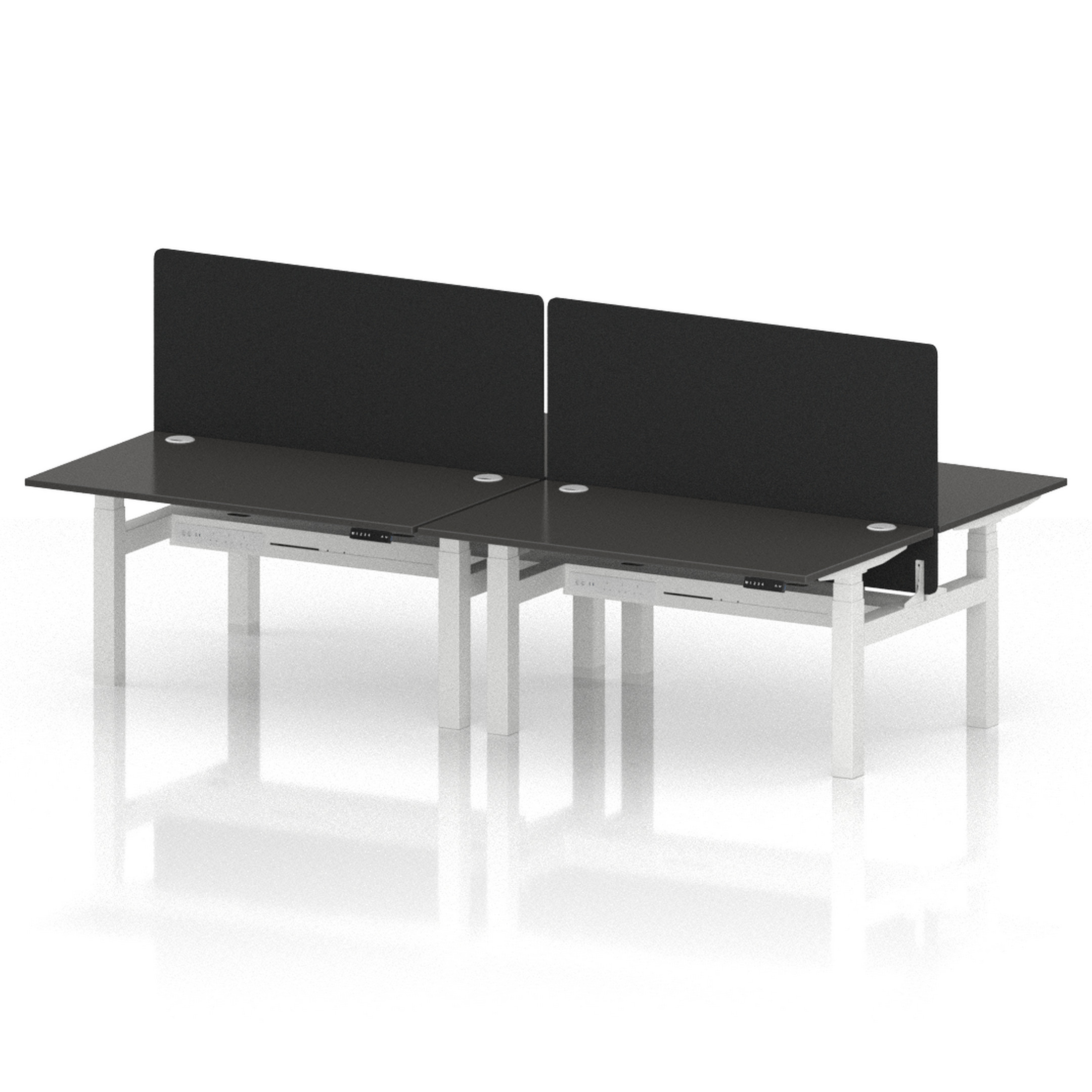 Air Back-to-Back Height Adjustable Bench Desk - 4 Person