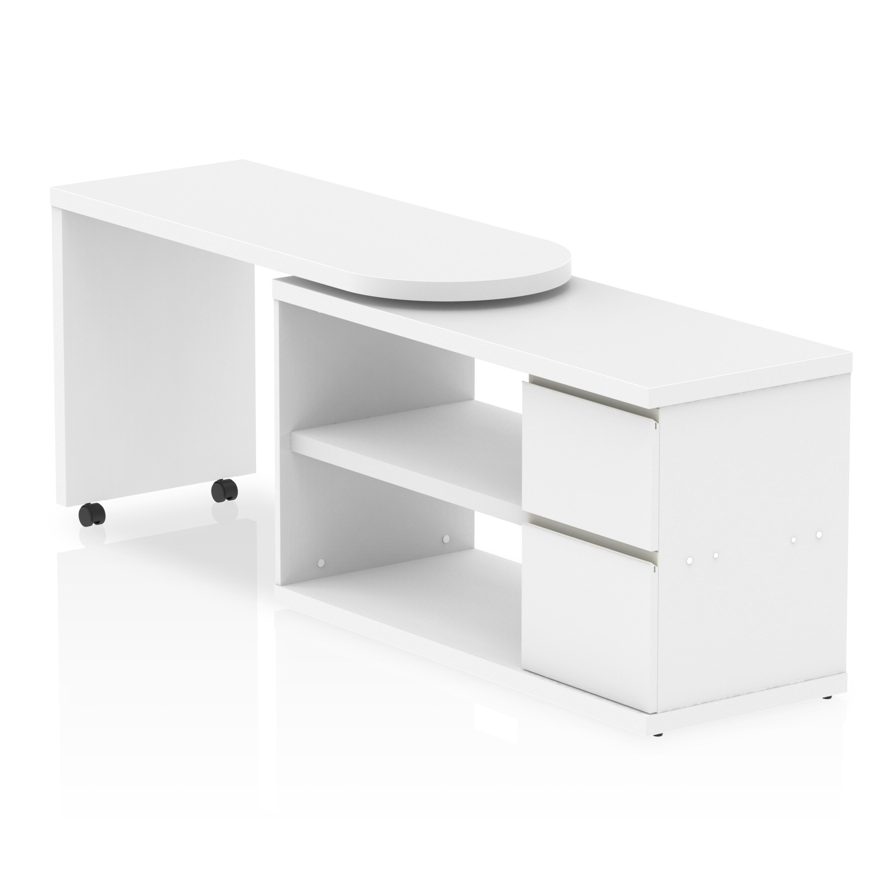 Fleur Smart Storage Office Desk White thumbnail 9