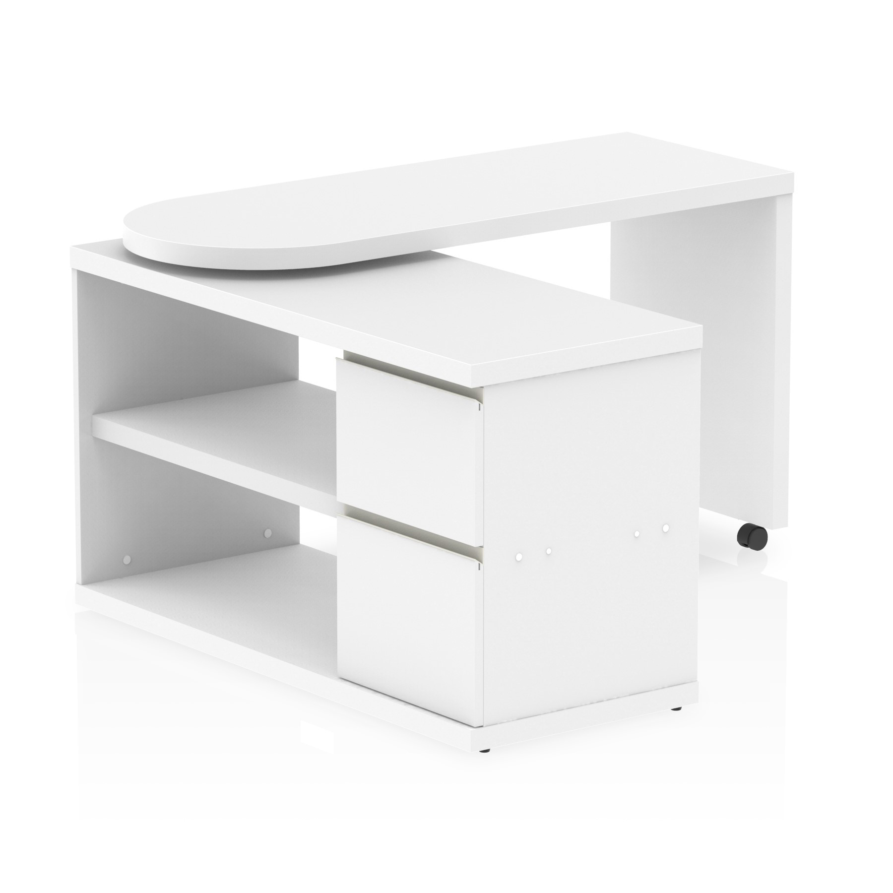 Fleur Smart Storage Office Desk White thumbnail 10