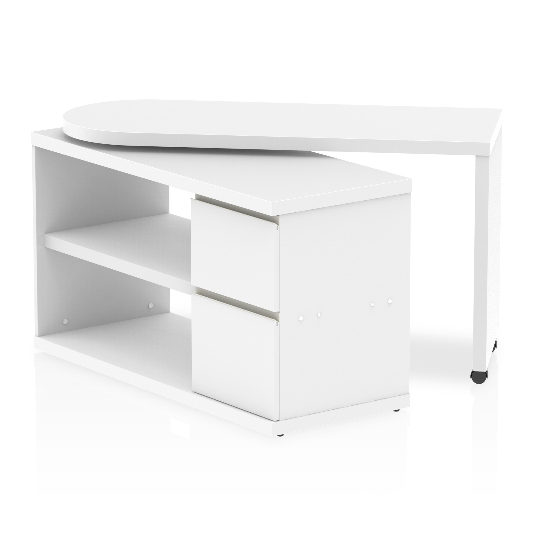 Fleur Smart Storage Office Desk White thumbnail 11