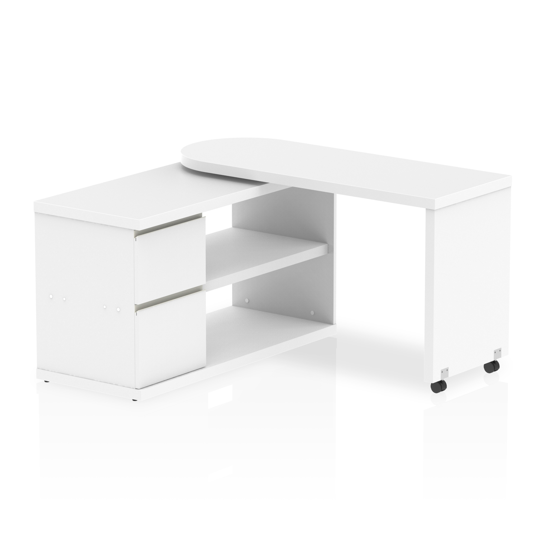 Fleur Smart Storage Office Desk White