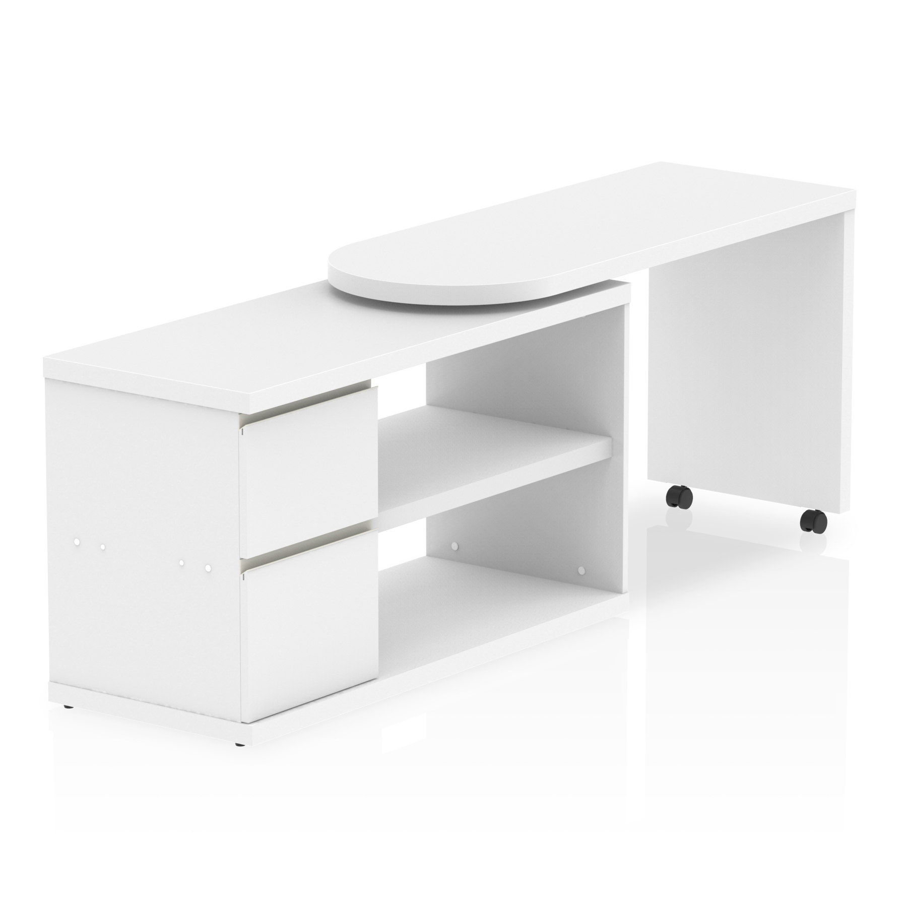 Fleur Smart Storage Office Desk White thumbnail 3