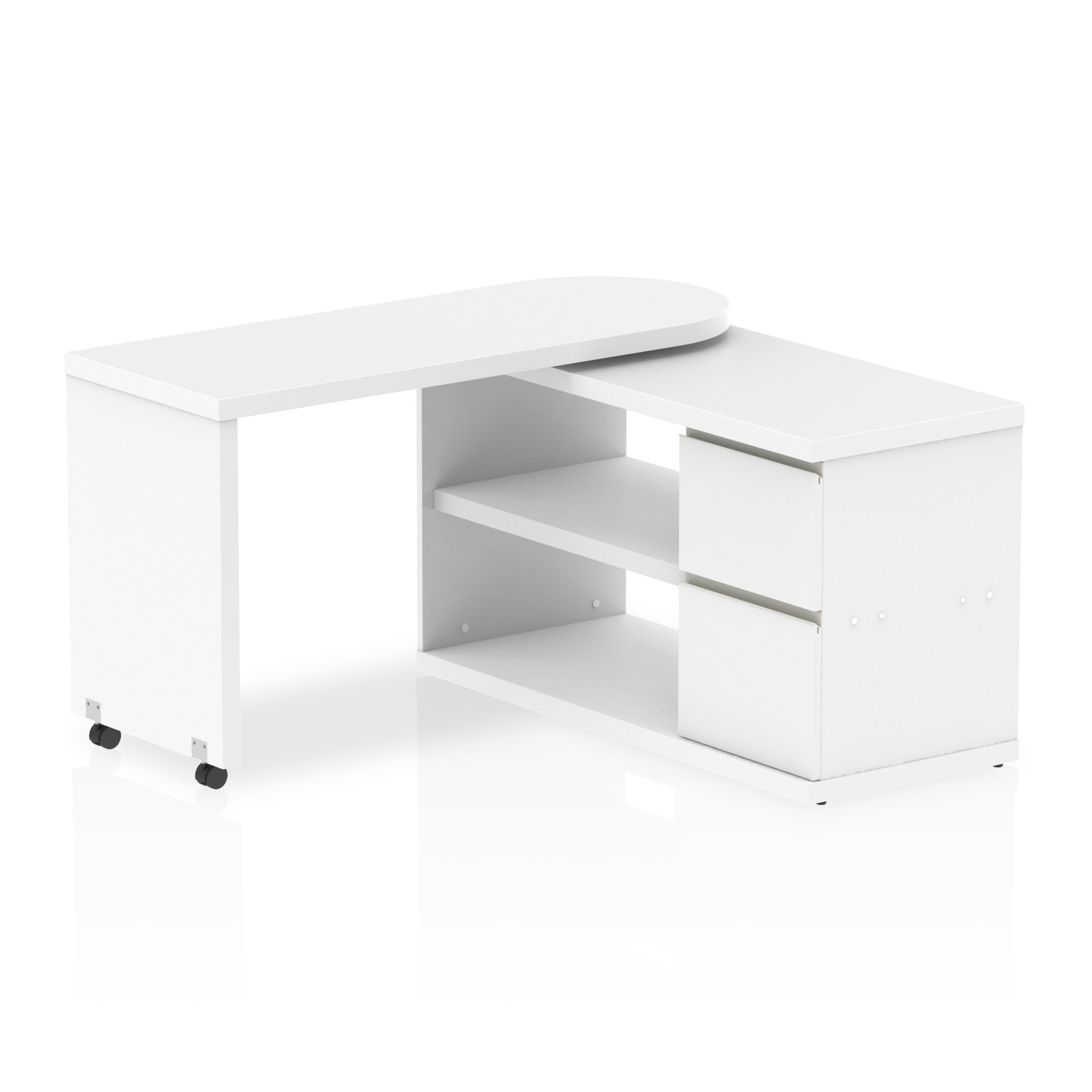 Fleur Smart Storage Office Desk White thumbnail 7