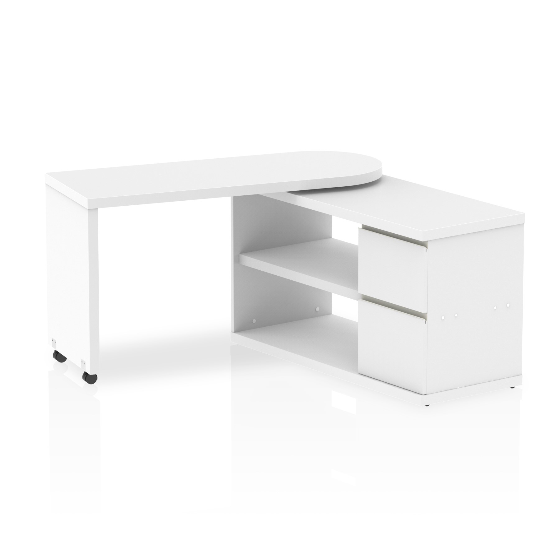 Fleur Smart Storage Office Desk White thumbnail 8