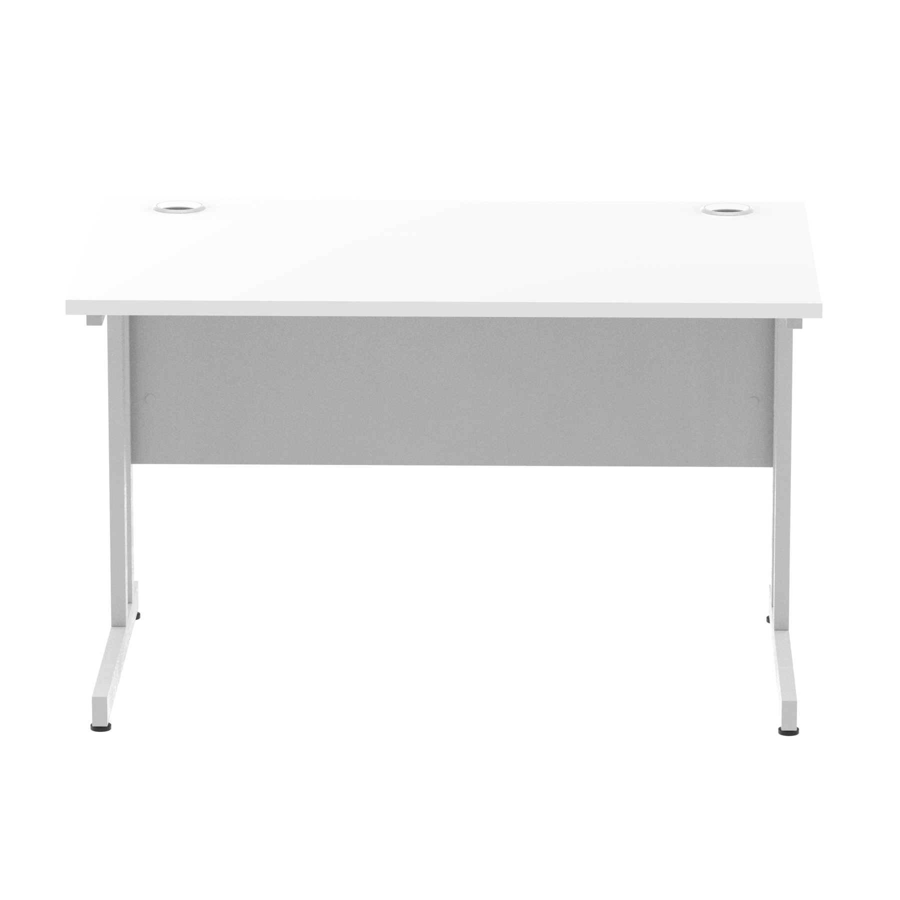 White / Silver Frame