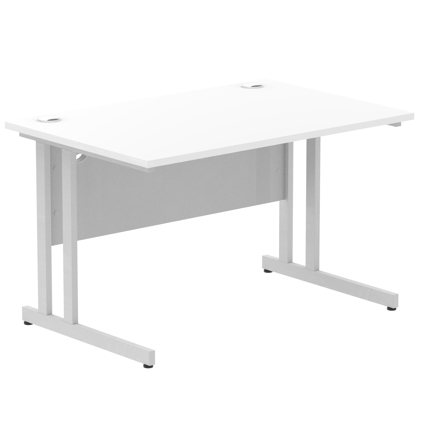 White / Silver Frame