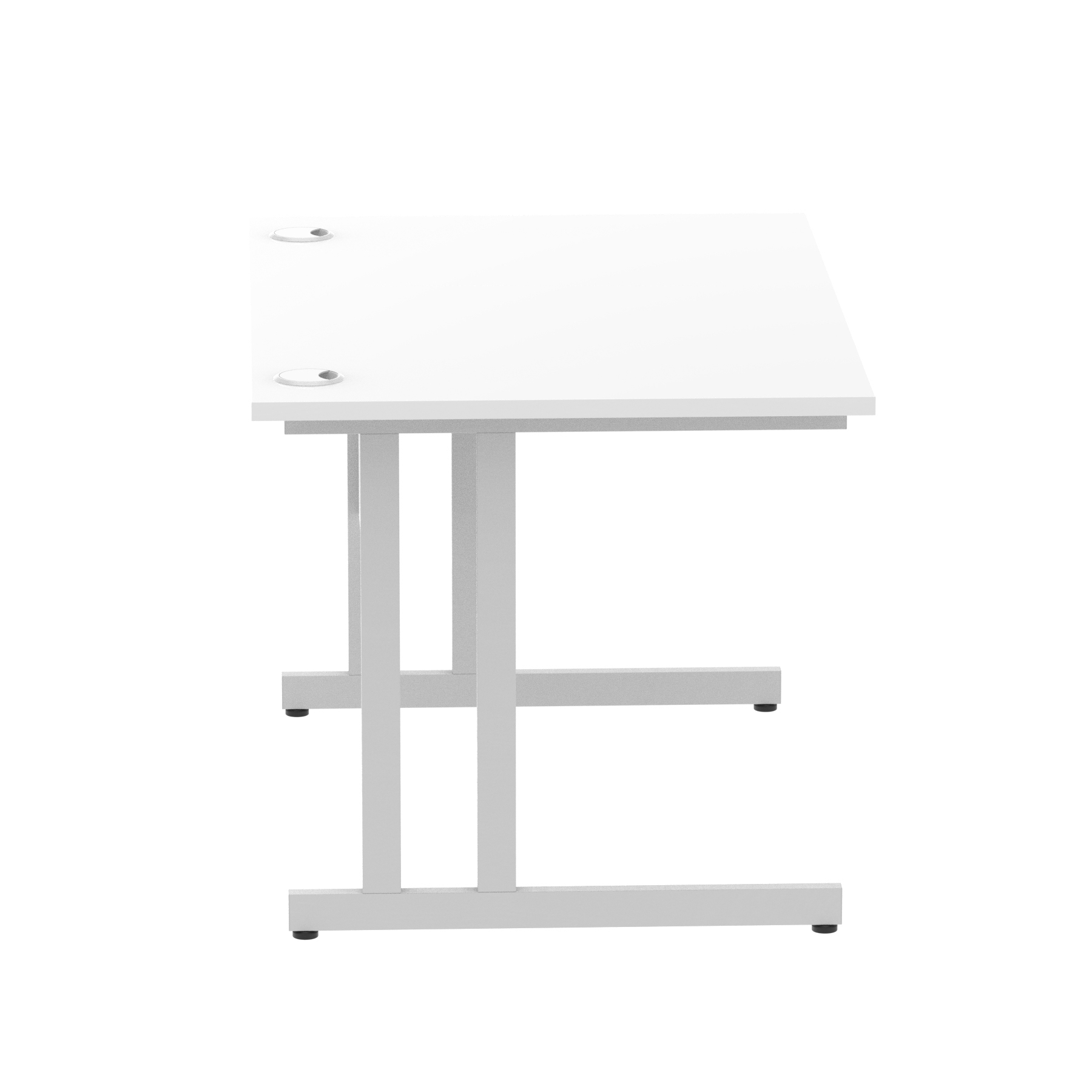 White / Silver Frame