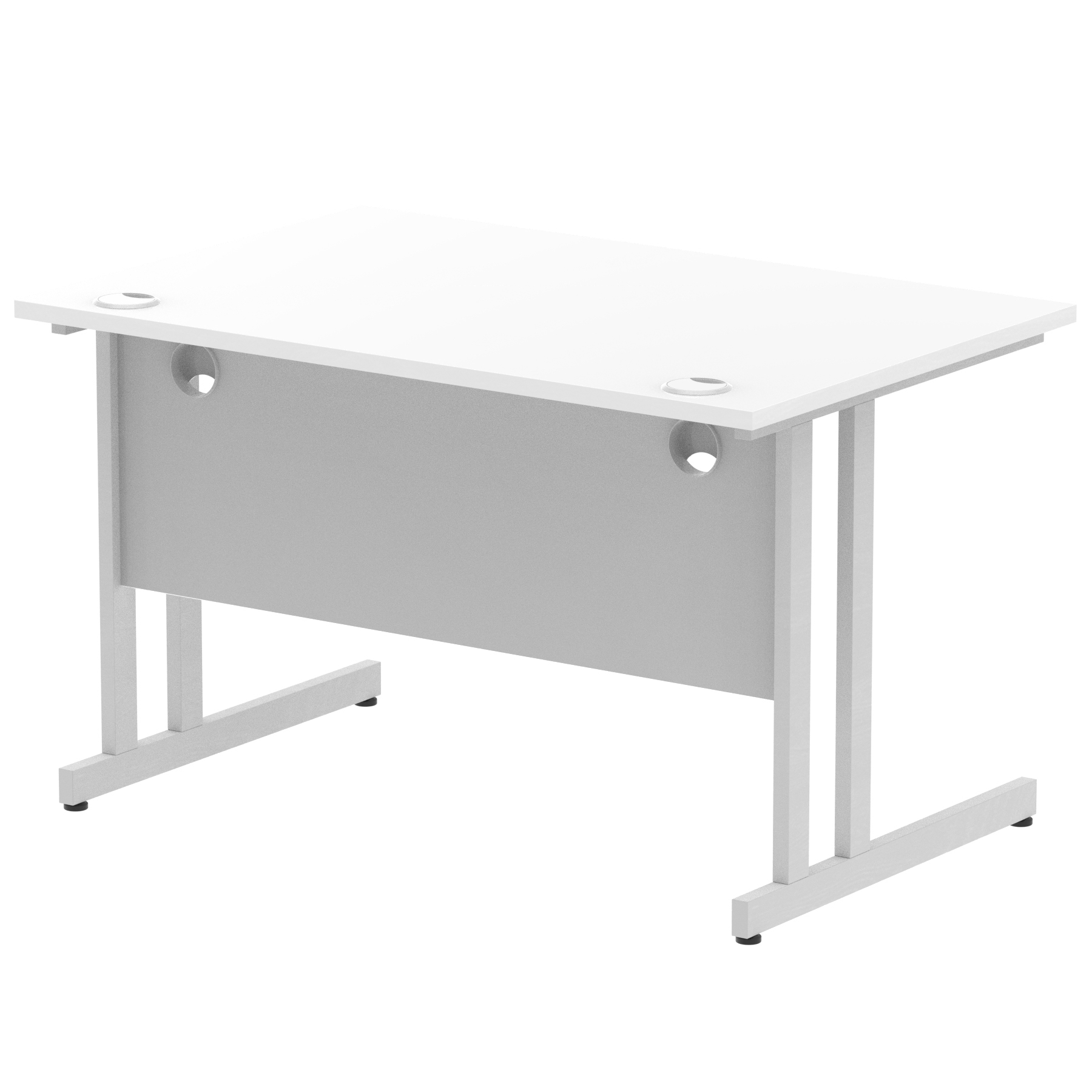White / Silver Frame