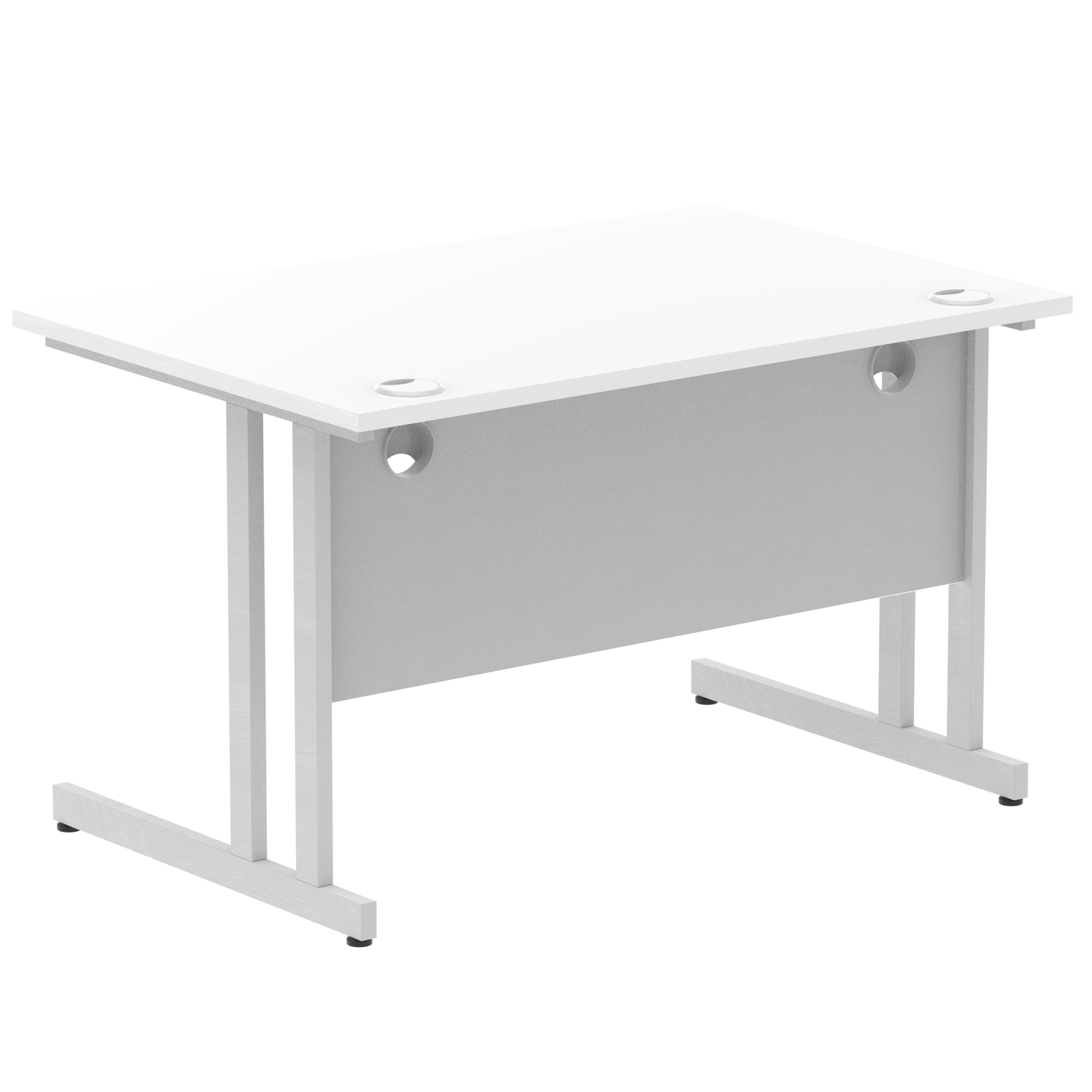 White / Silver Frame