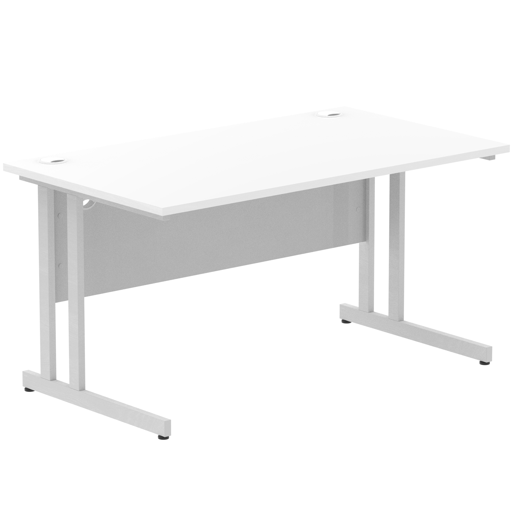 White / Silver Frame