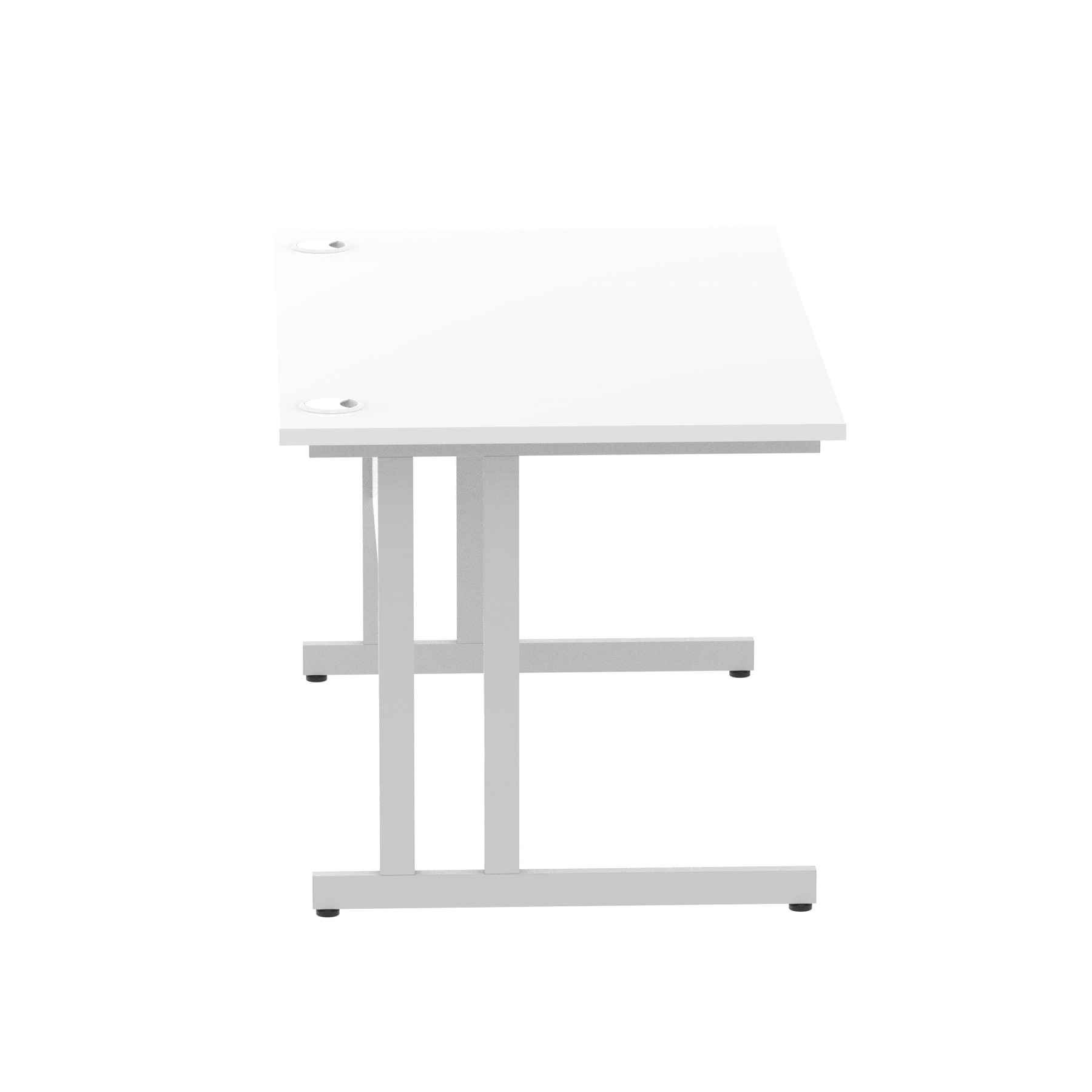White / Silver Frame