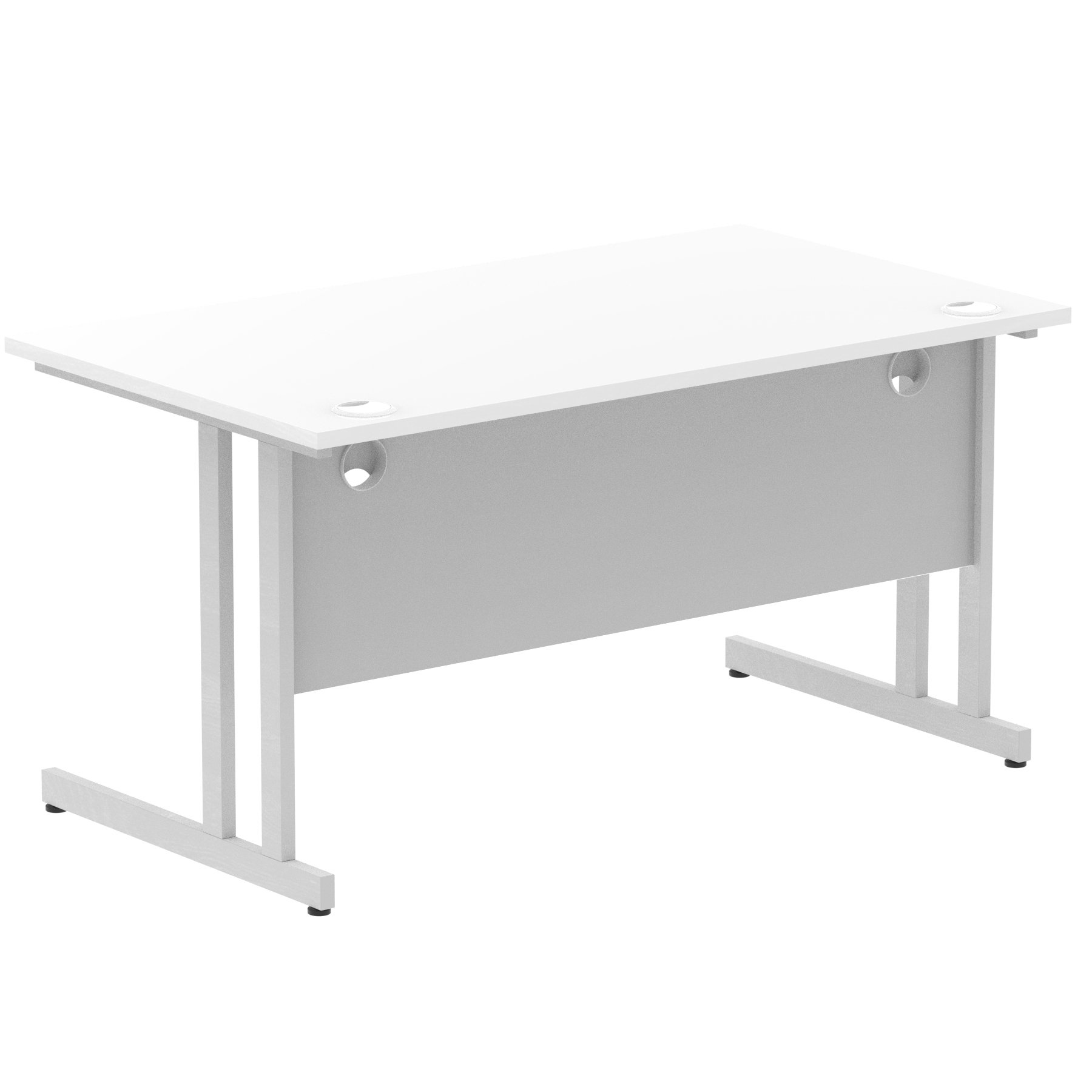 White / Silver Frame
