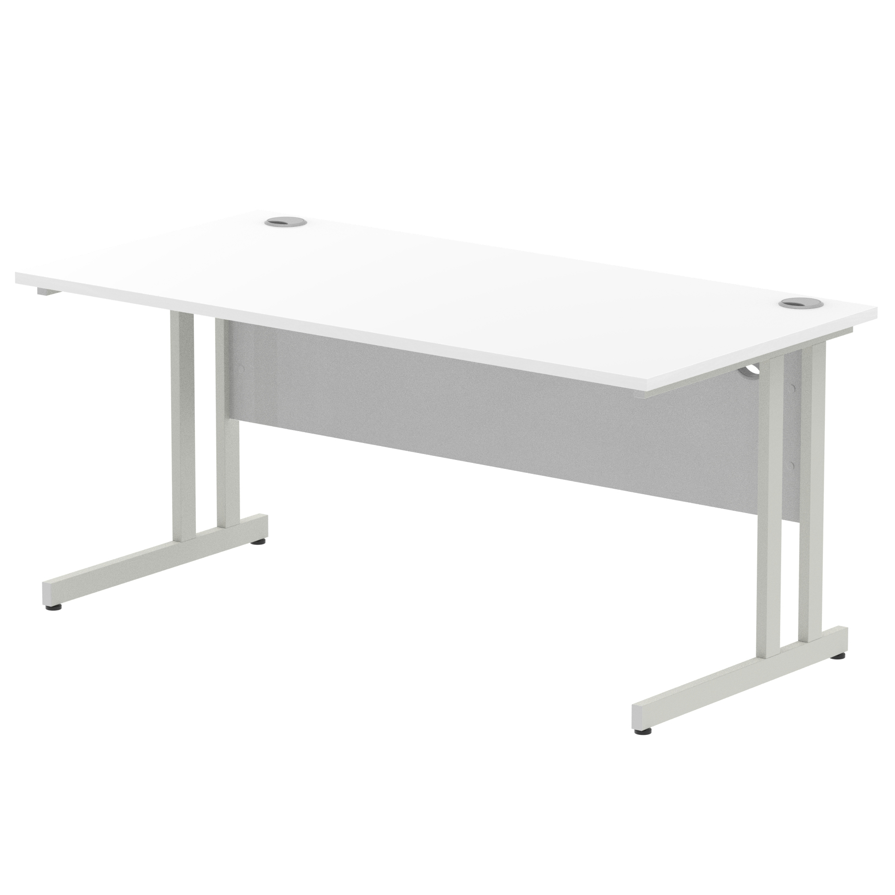 White / Silver Frame
