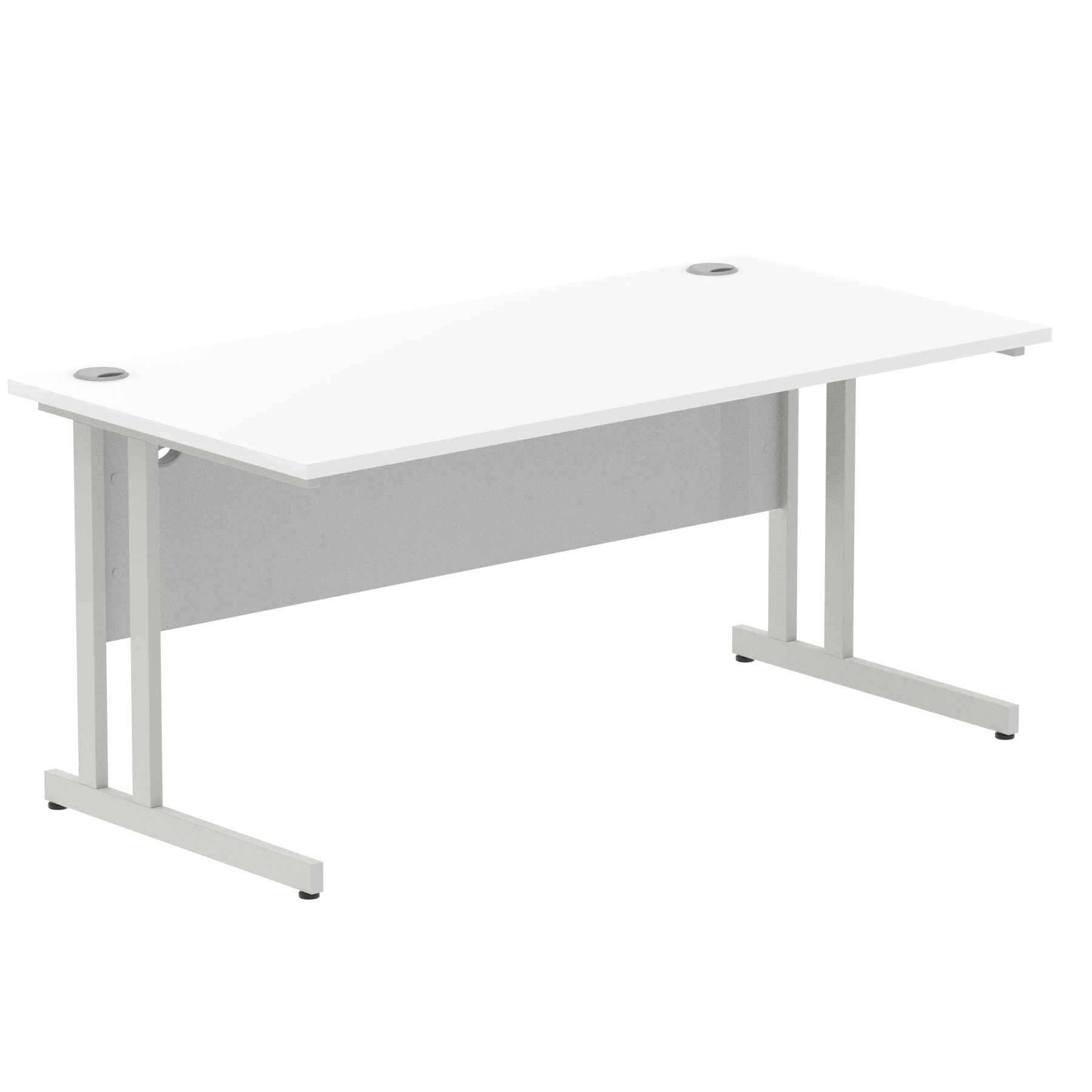 White / Silver Frame