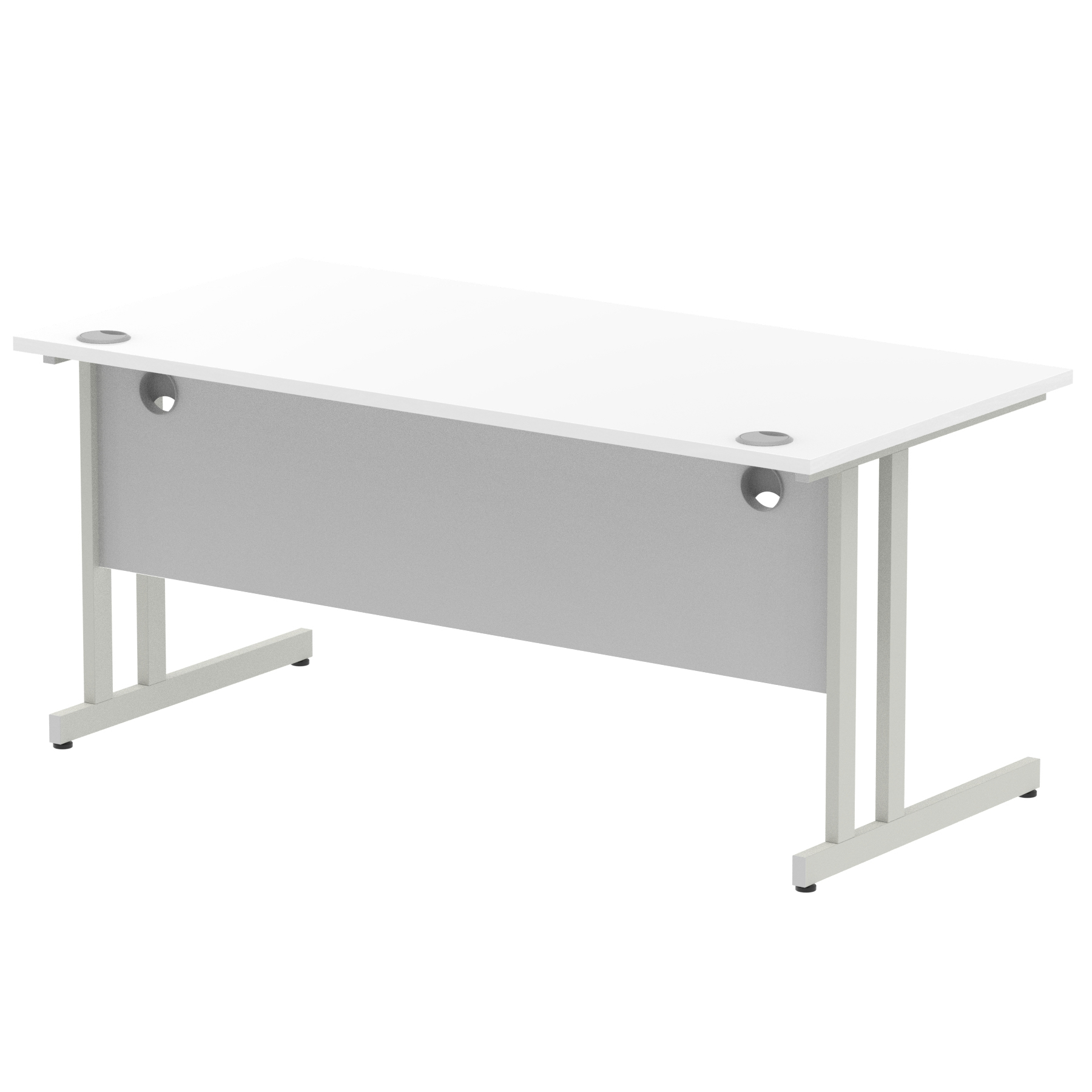 White / Silver Frame