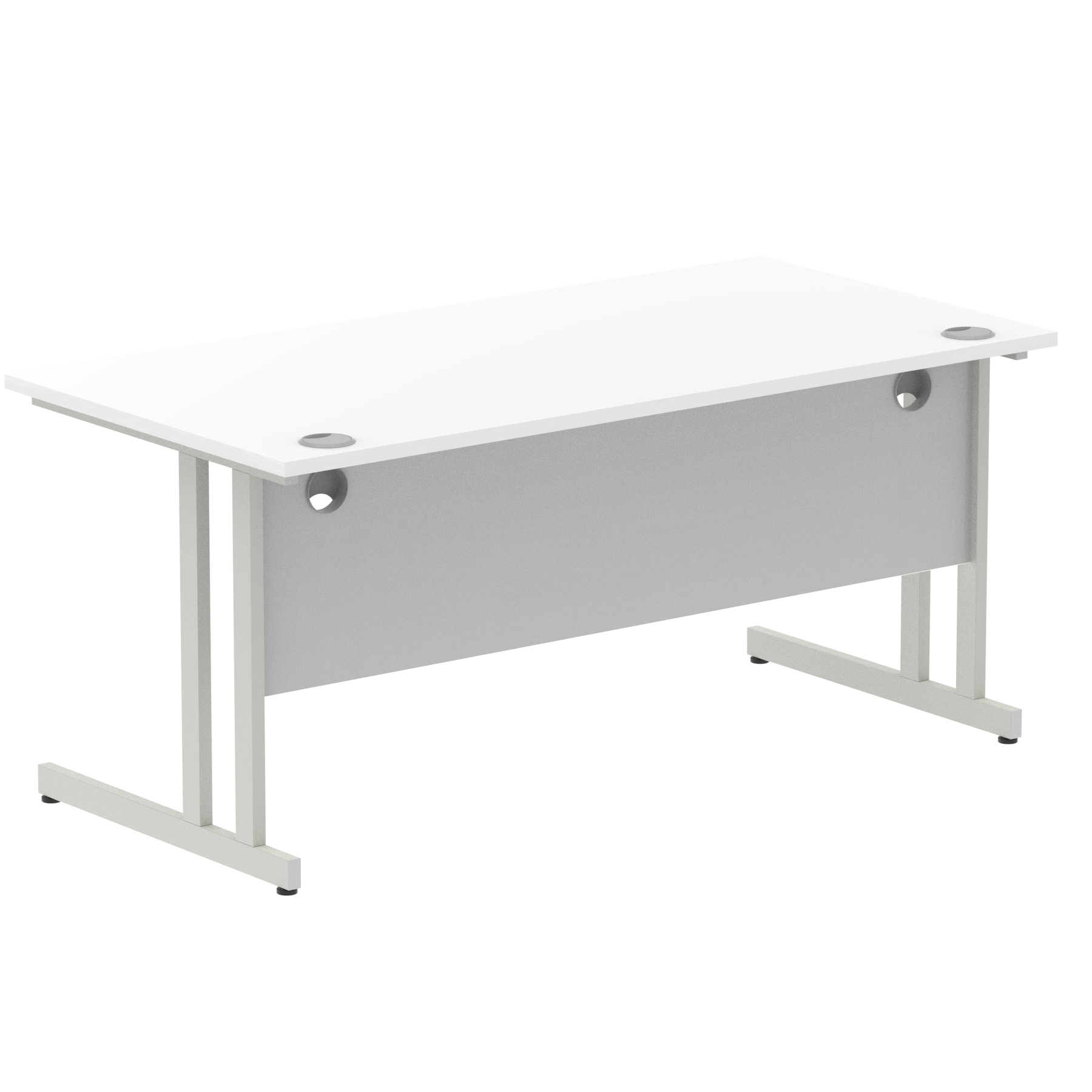 White / Silver Frame