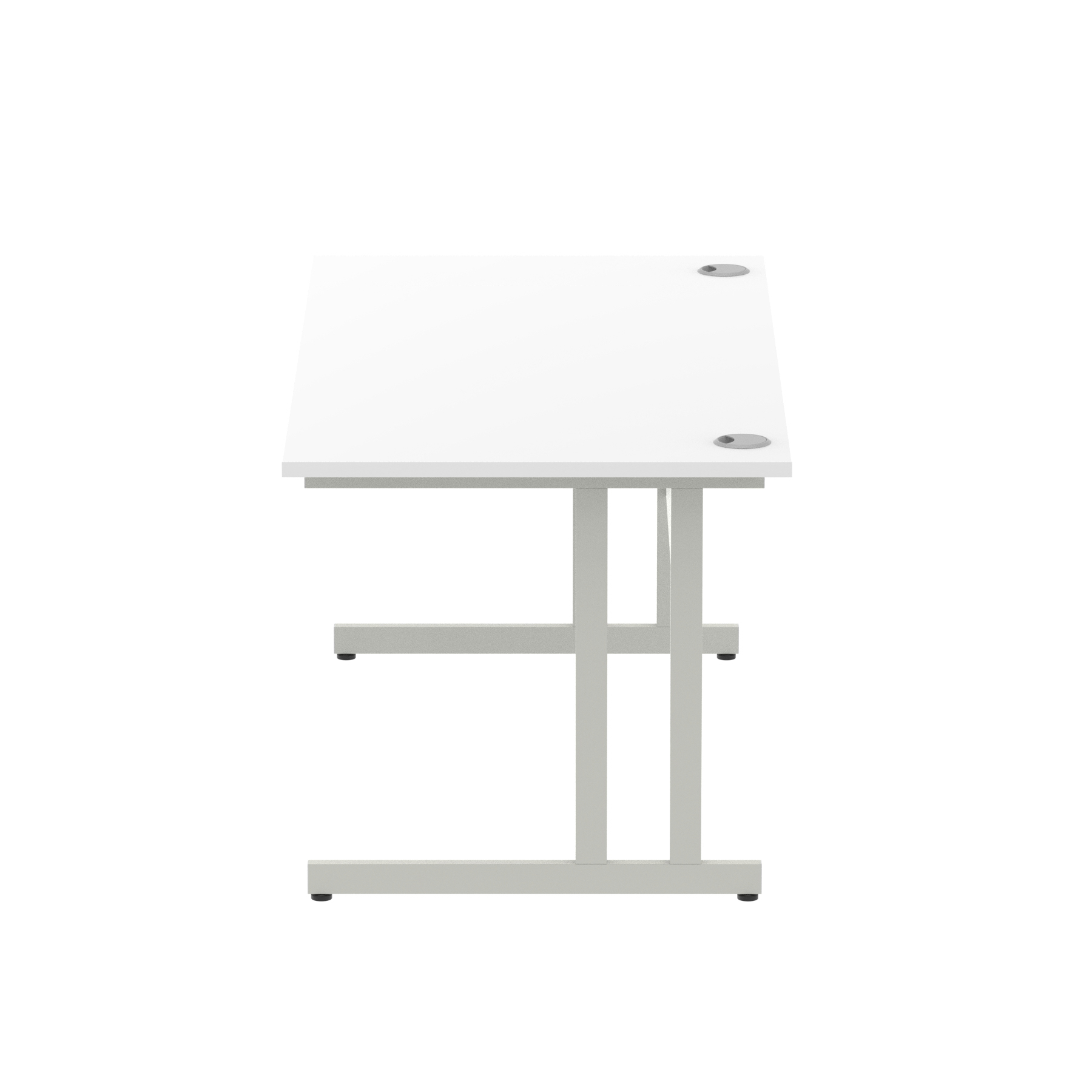 White / Silver Frame
