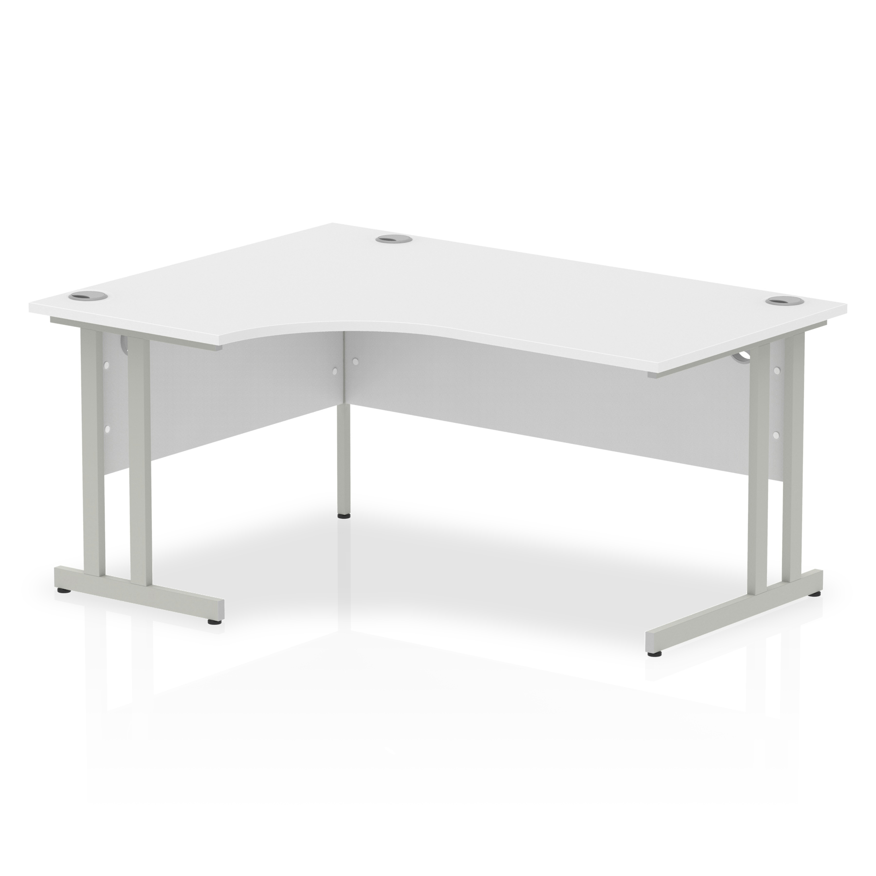White / Silver Frame