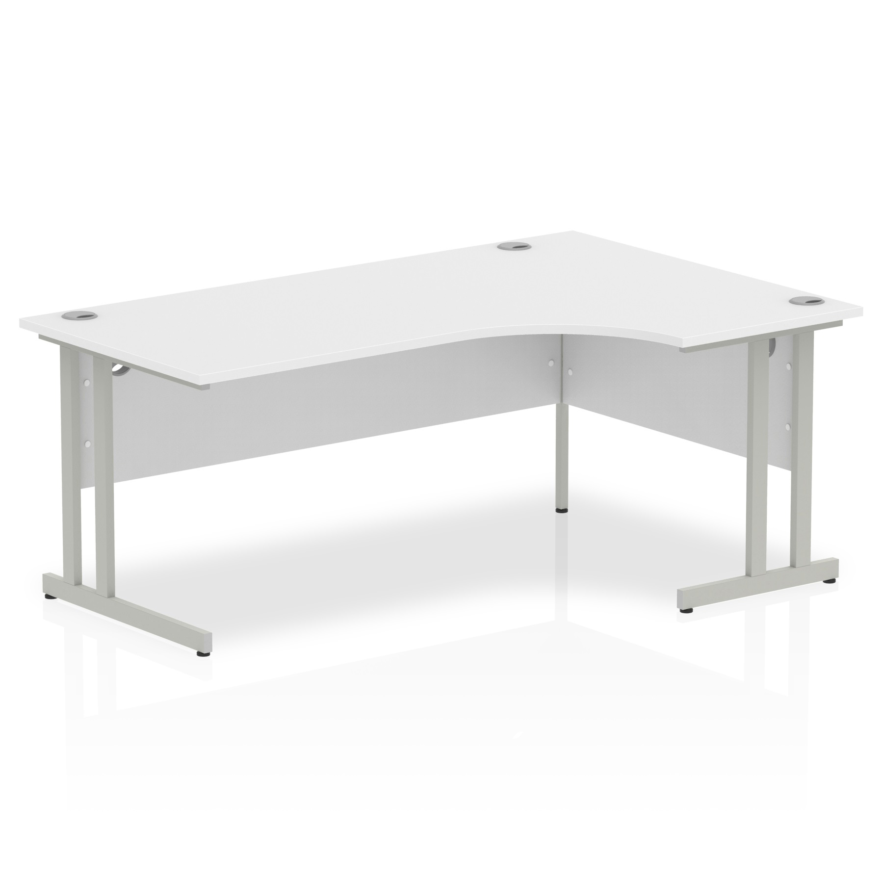 White / Silver Frame