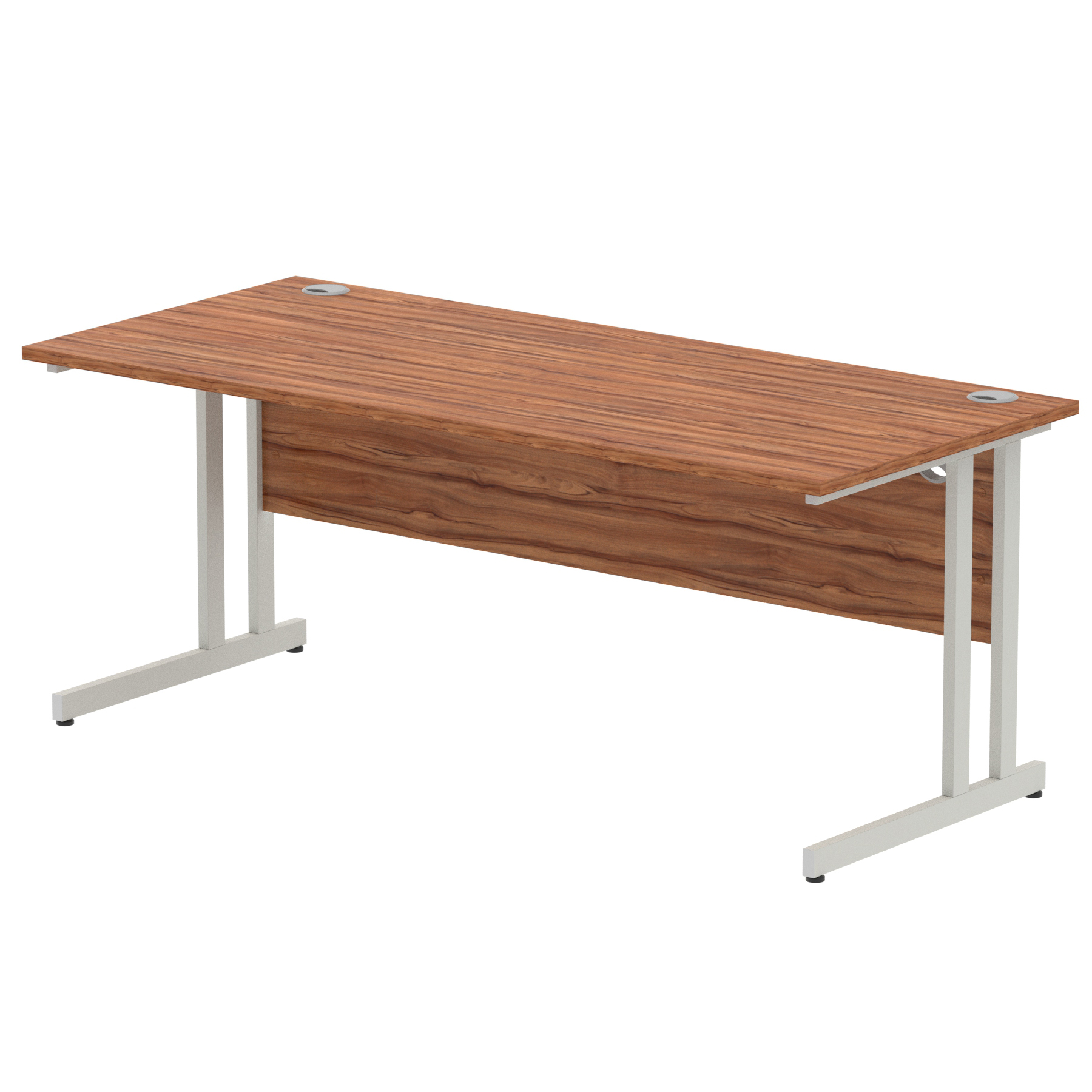 Walnut / Silver Frame