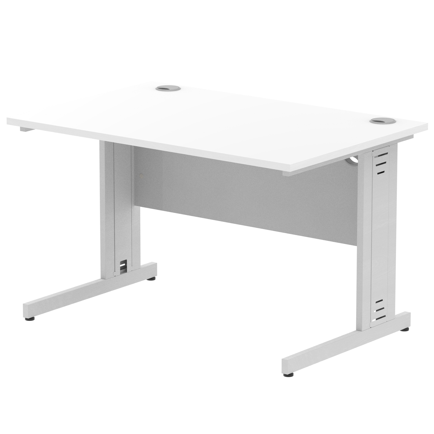 White / Silver Frame