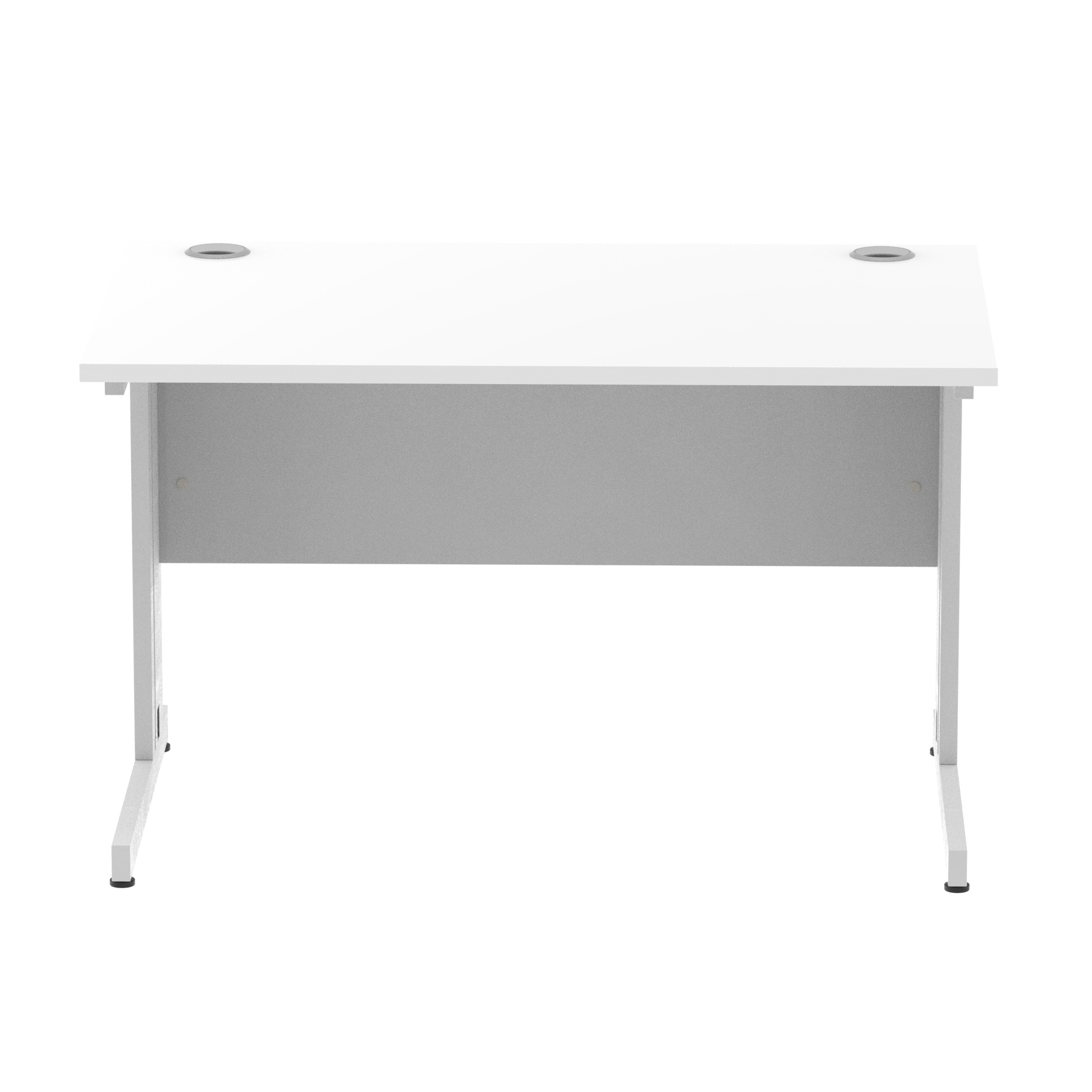 White / Silver Frame