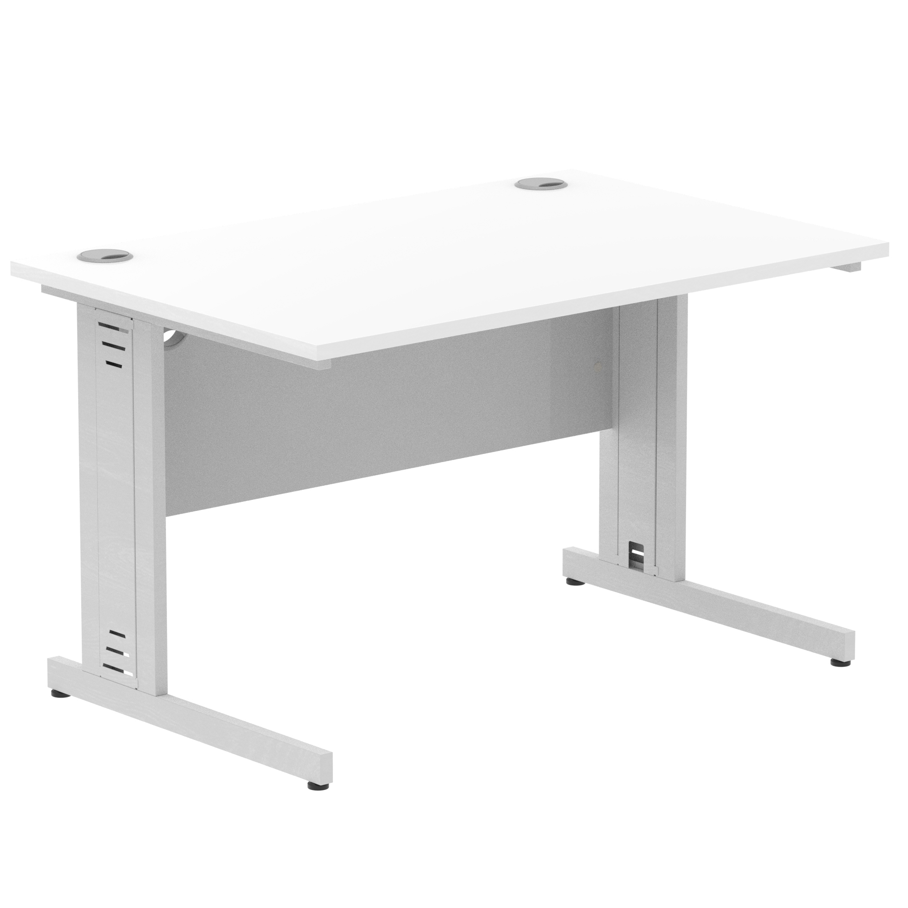 White / Silver Frame