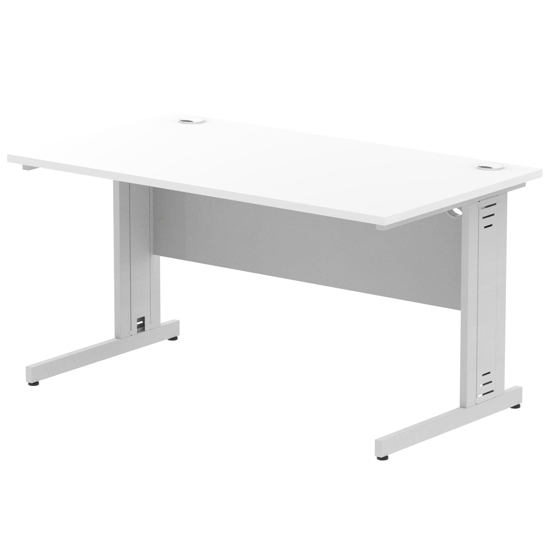White / Silver Frame