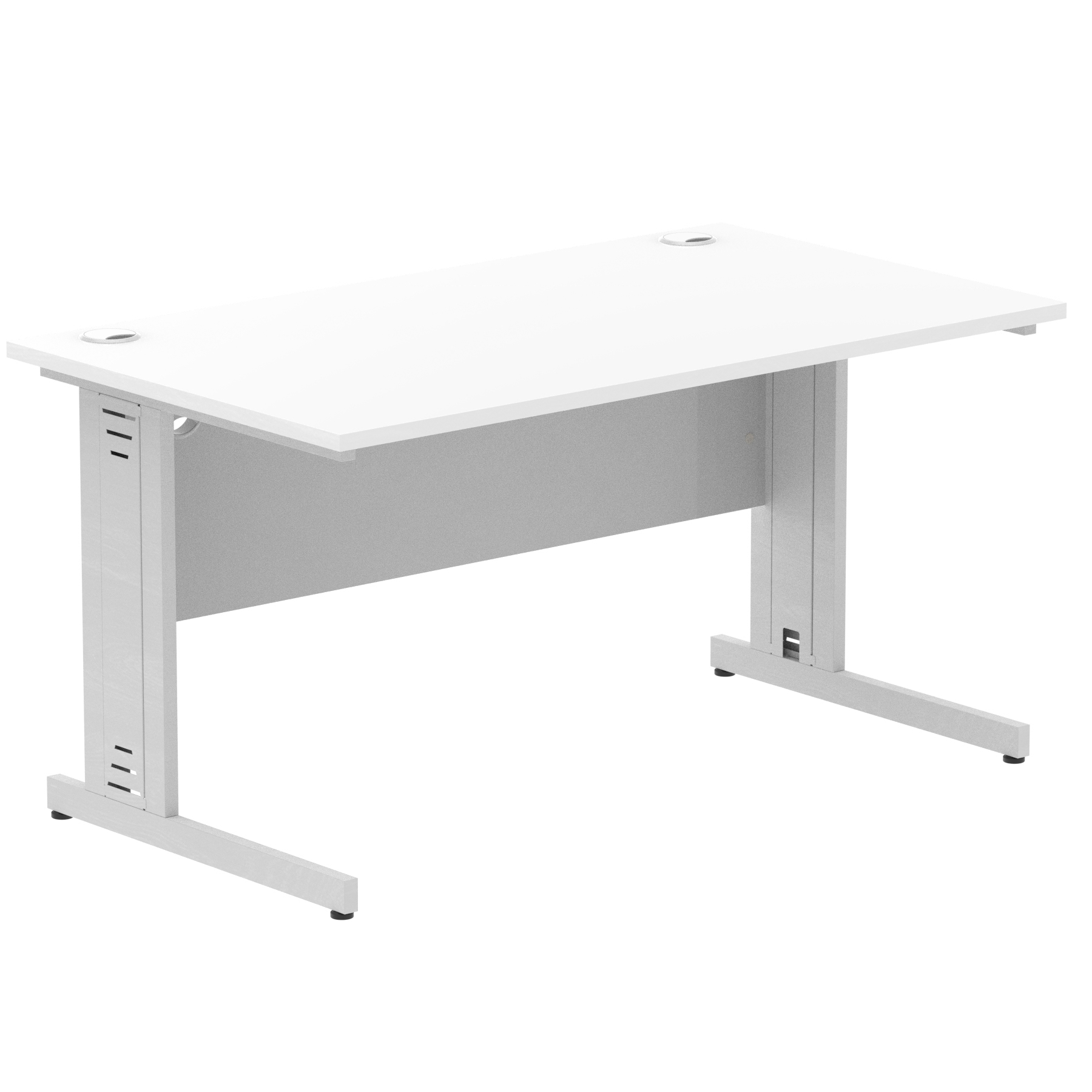 White / Silver Frame