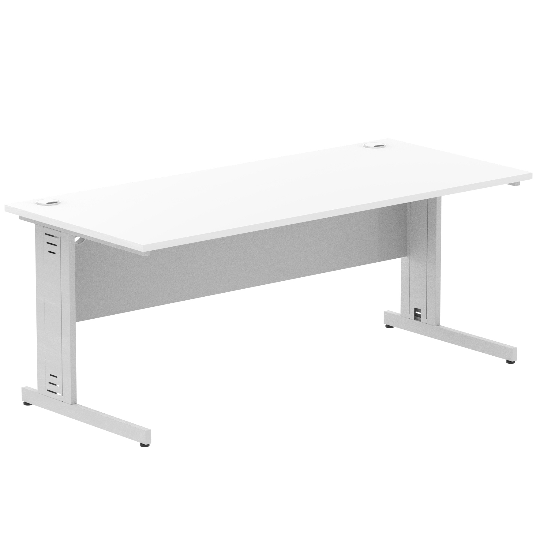 White / Silver Frame